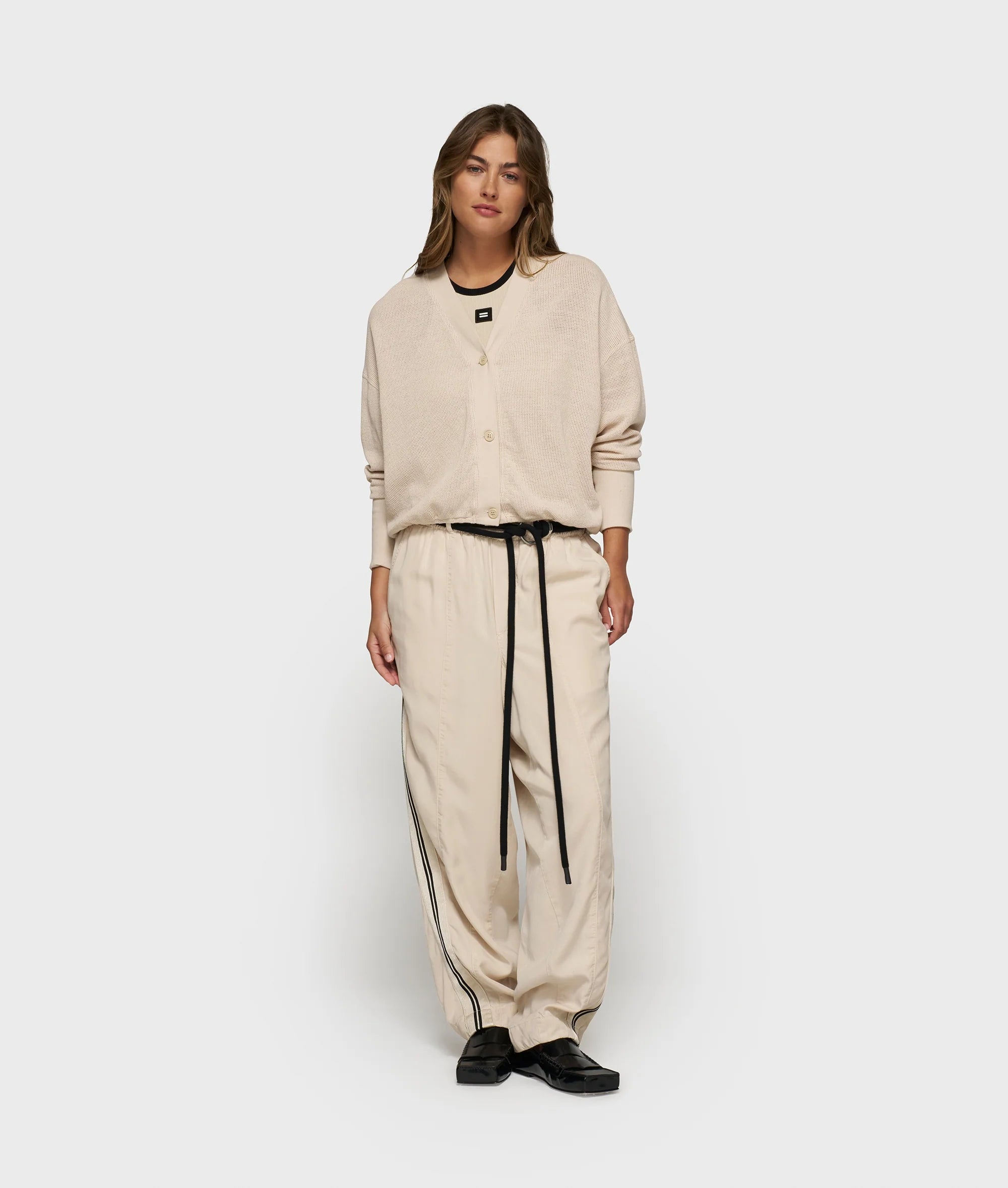 V-Neck Cardigan Mesh