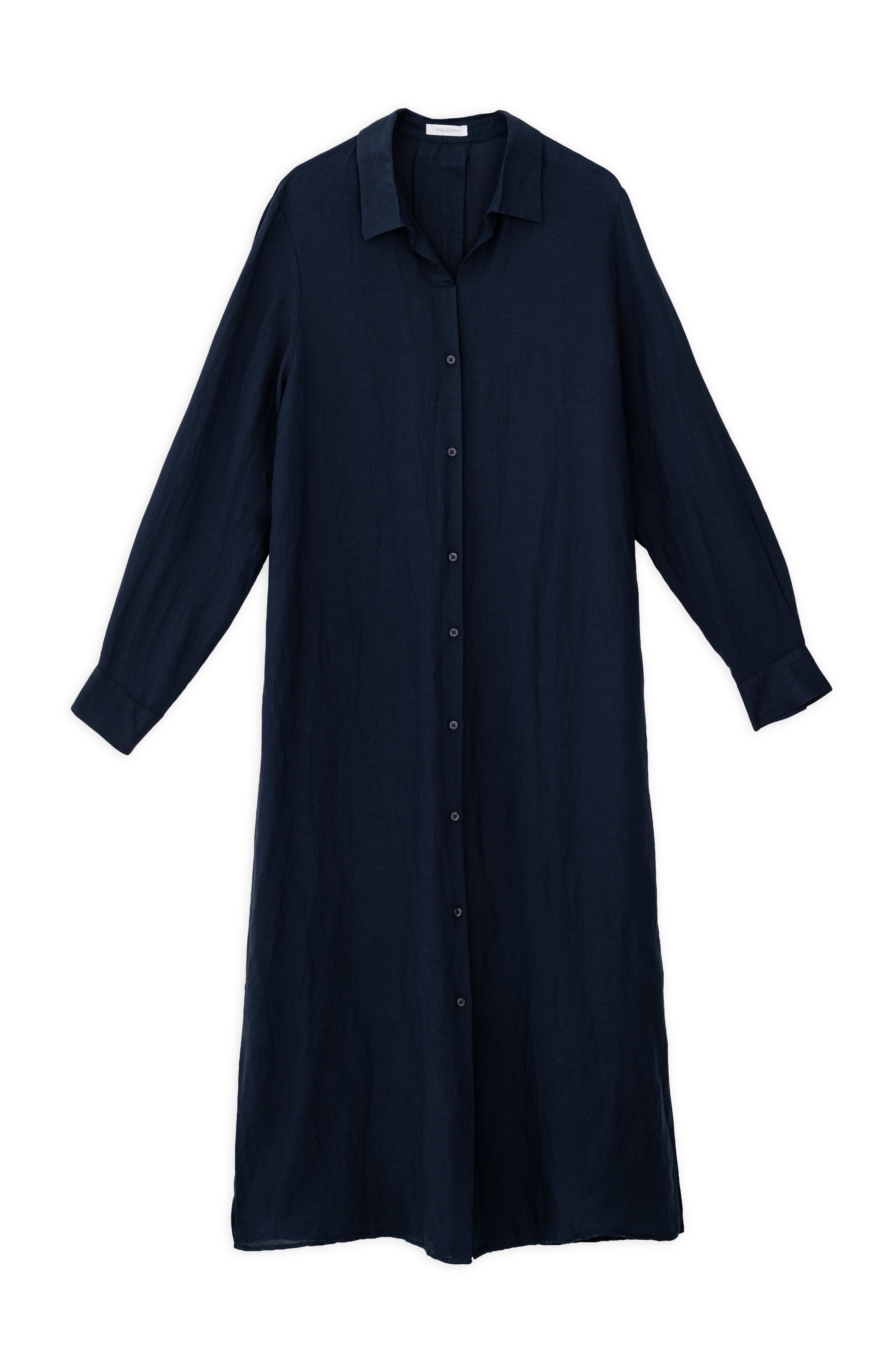 Gauze Shirtdress Blue Black