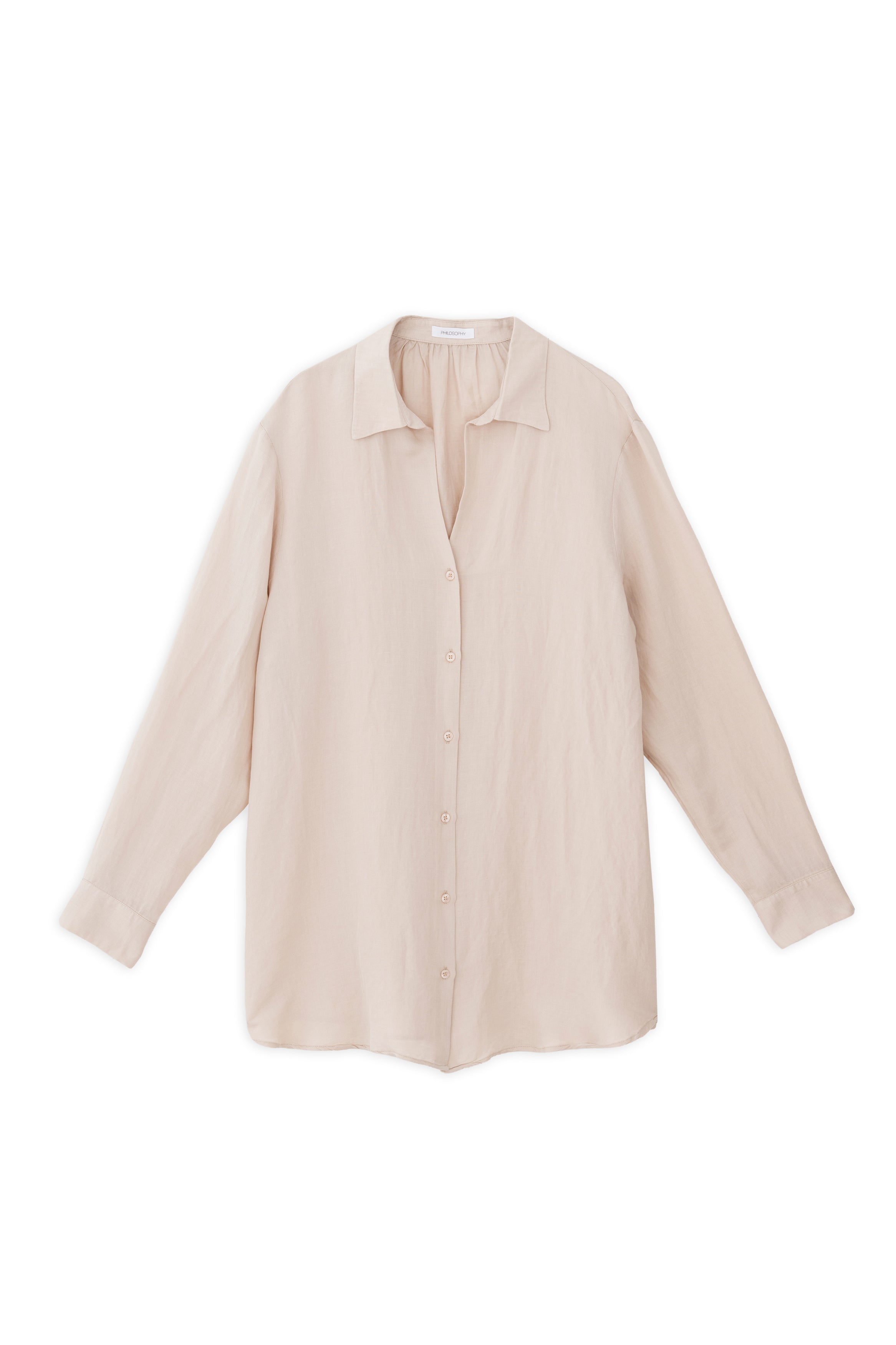Gauze Oversized Shirt Light Beige