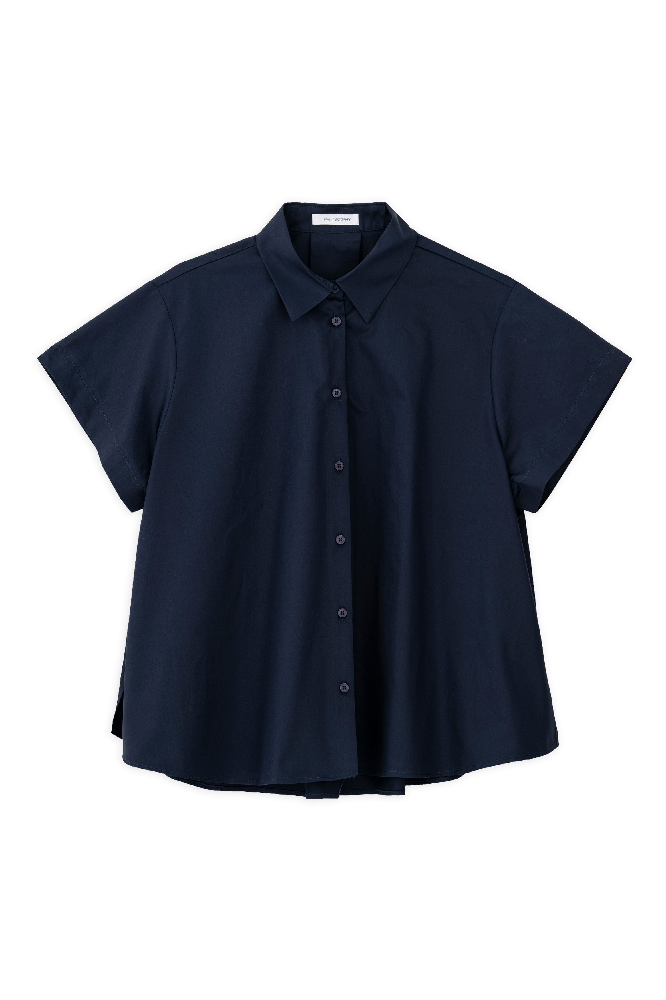Poplin Short Sleeve Shirt Dark Blue