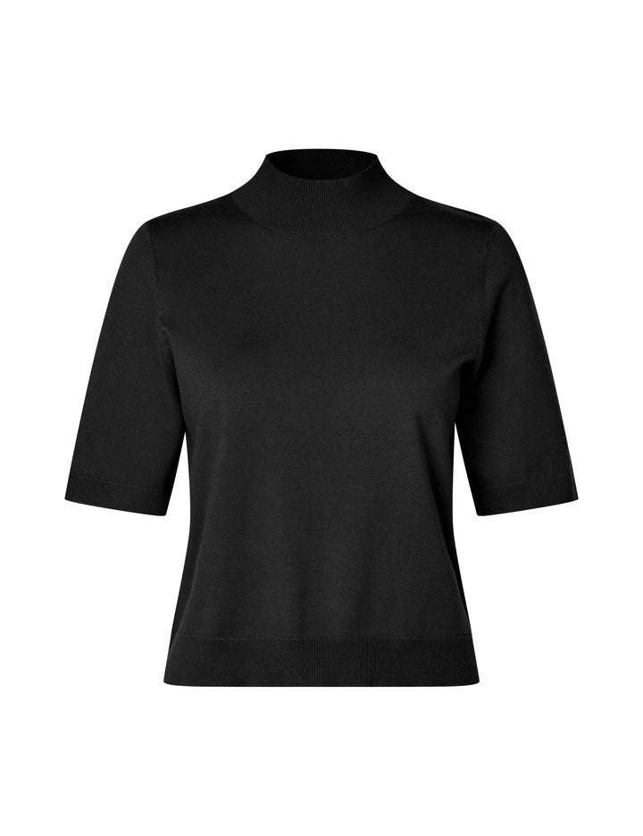 Kurzarm-Pullover "Clara Crew-M" black