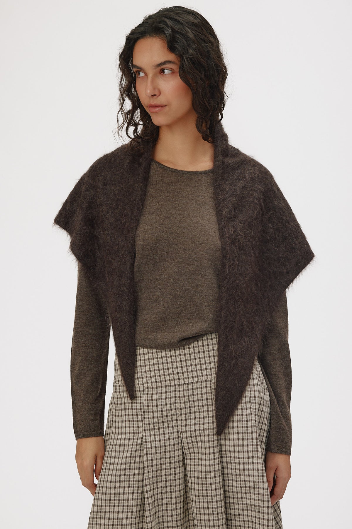 Schal "Poppy" espresso brown