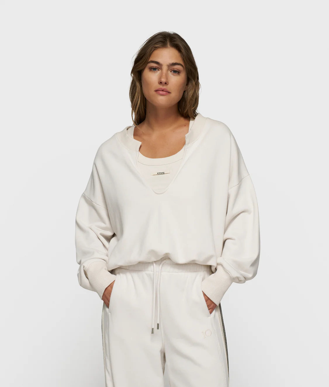 V-Neck Double Sweater