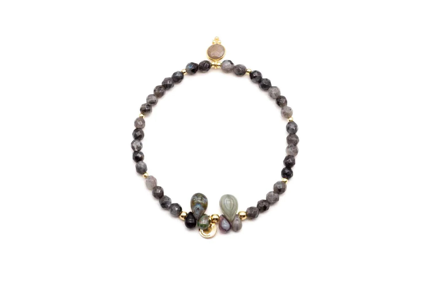 Armband "Drops Grey Velvet"