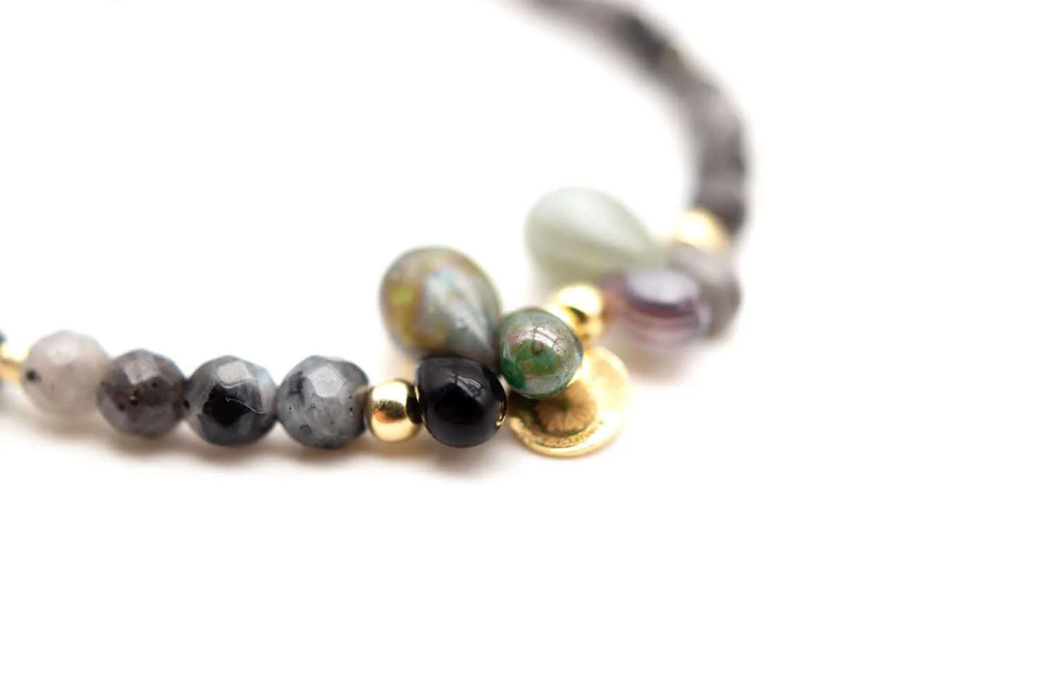 Armband "Drops Grey Velvet"