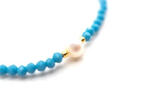 Armband „Mala Single 6Drops Blue Pearl“