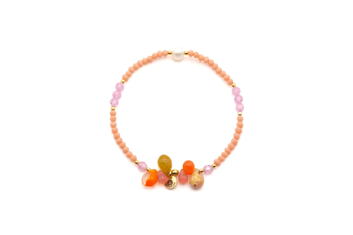 Armband "Mala Single 6Drops Rose"