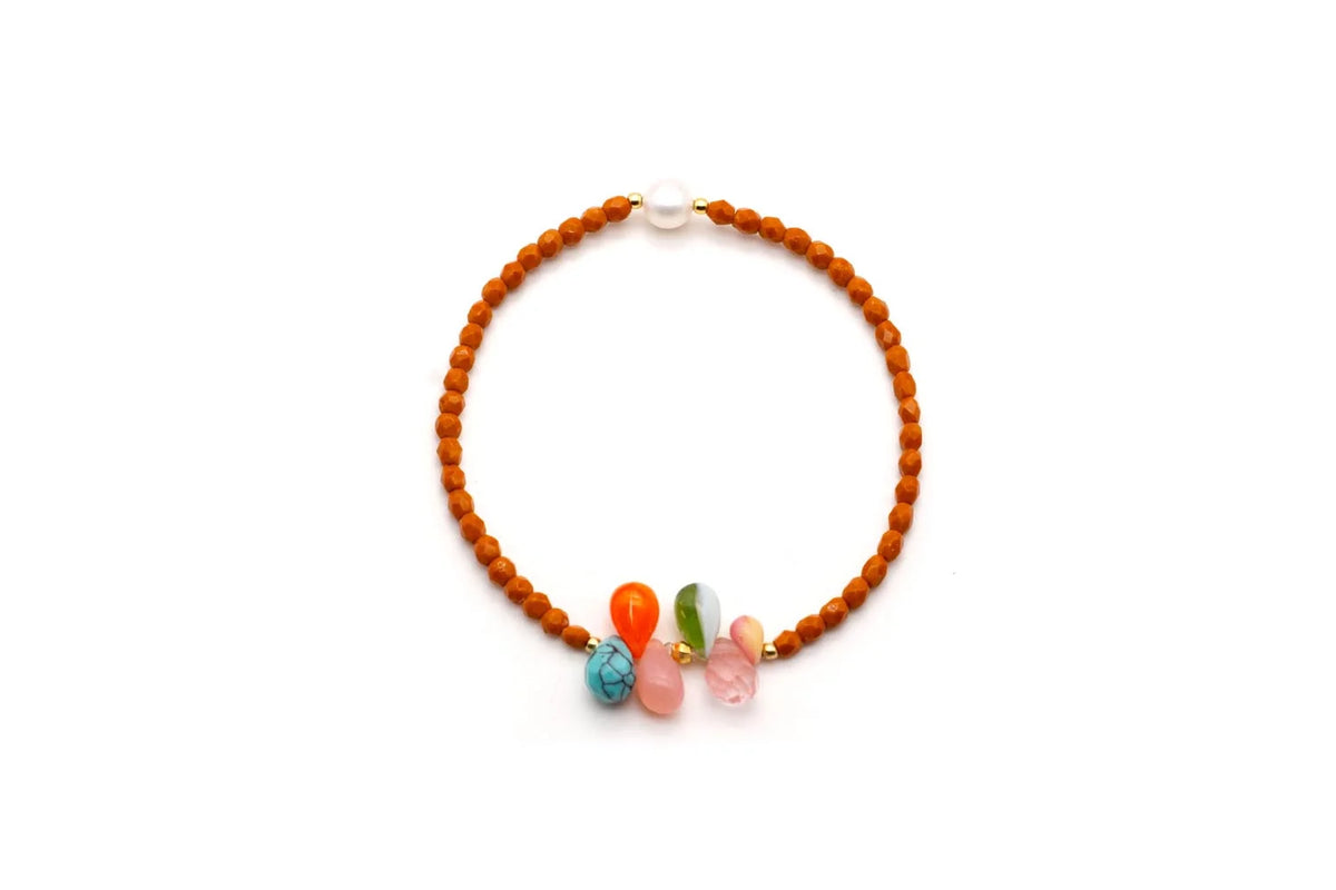 Armband "Mala Single 6Drops Curry"