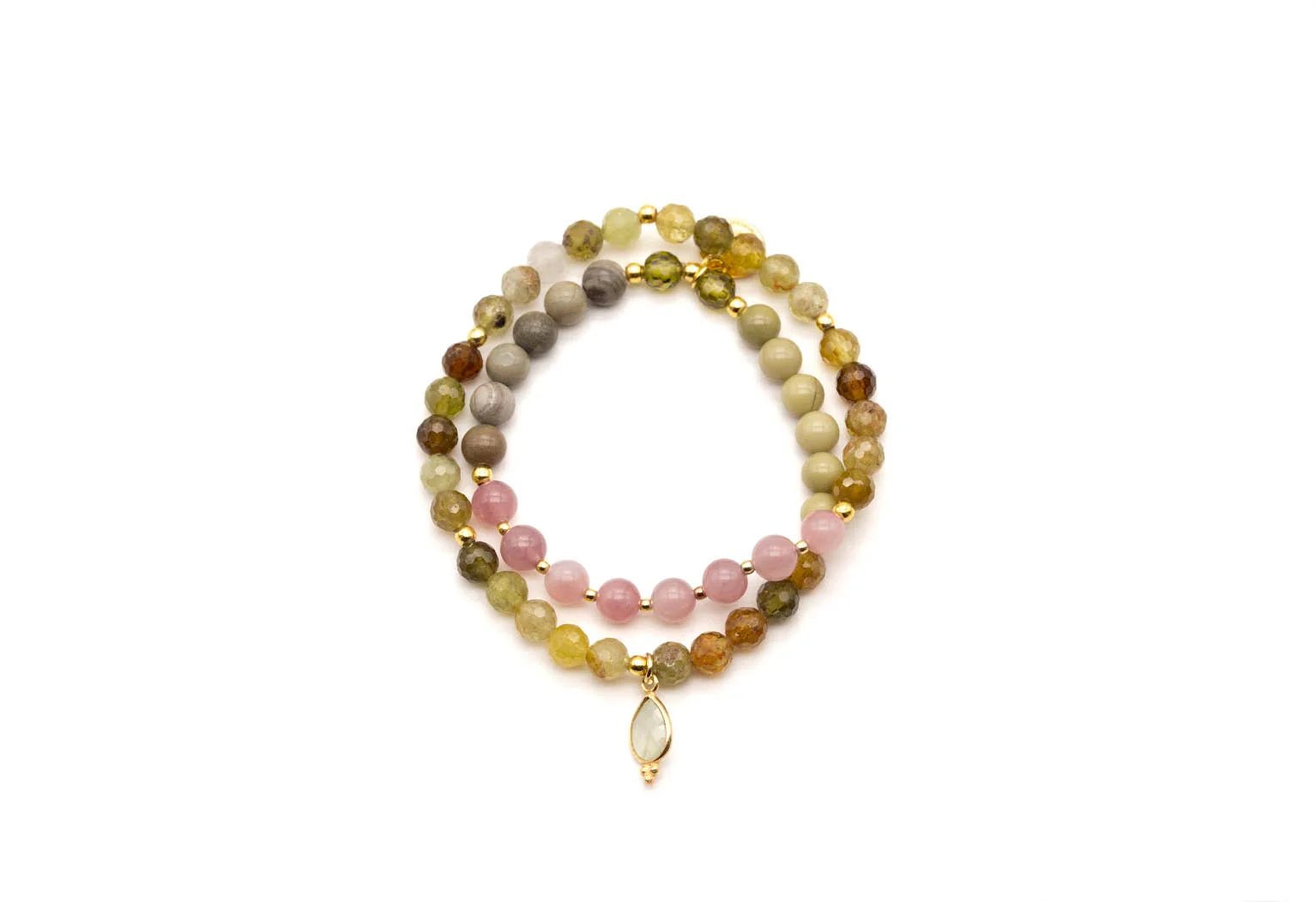 Armband "Mala Twin Green Rose" - Dein Lieblingsladen Concept