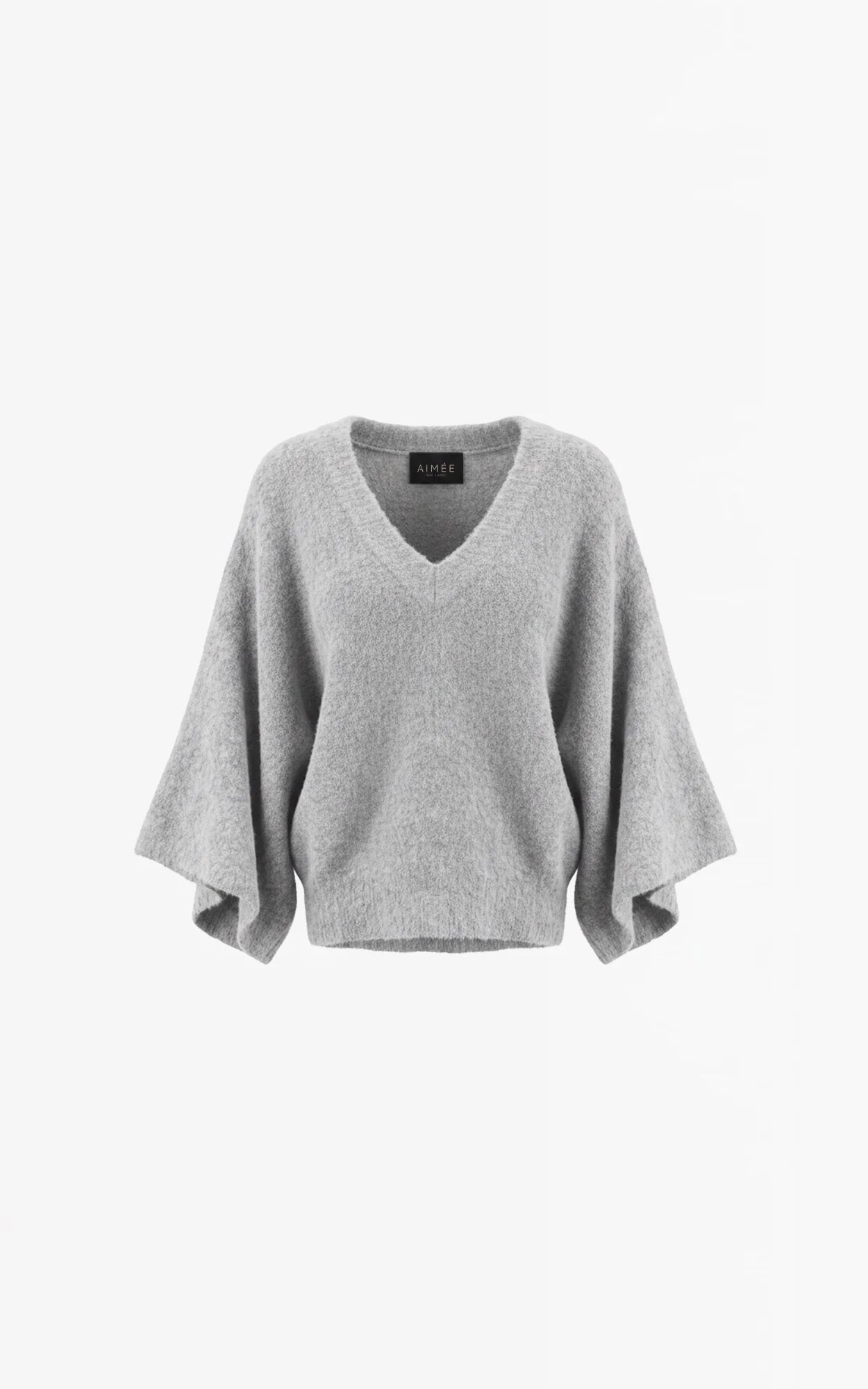 Knitted Sweater "ClippoW6" grey melange