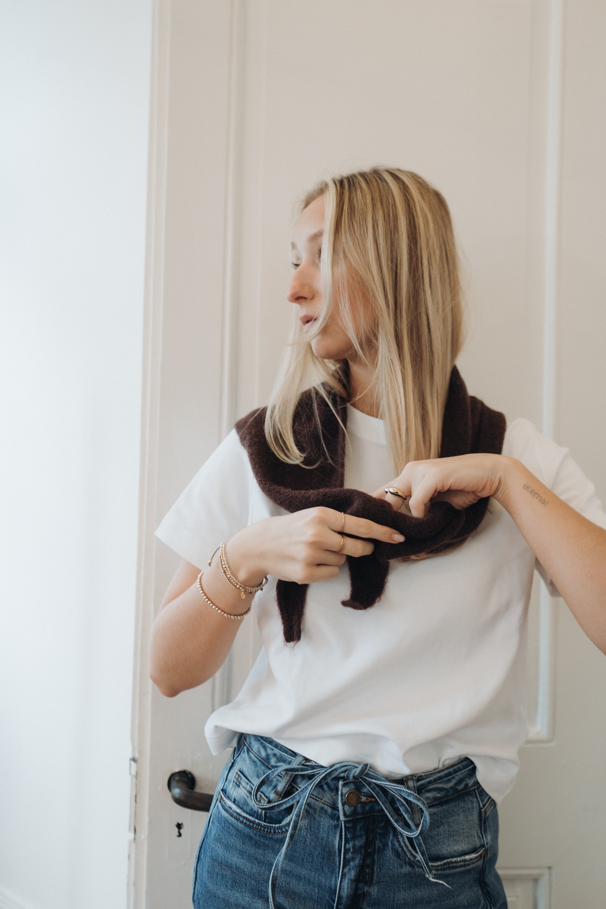 Dreieckstuch "SallyDLL" dark brown