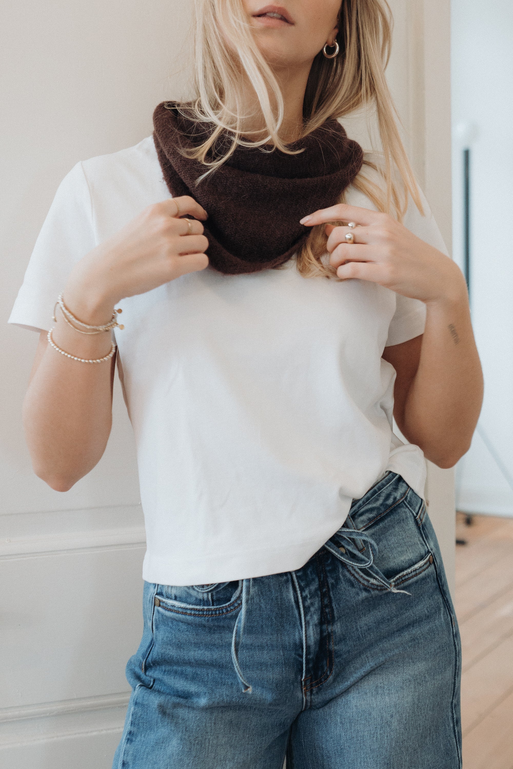 Dreieckstuch "SallyDLL" dark brown