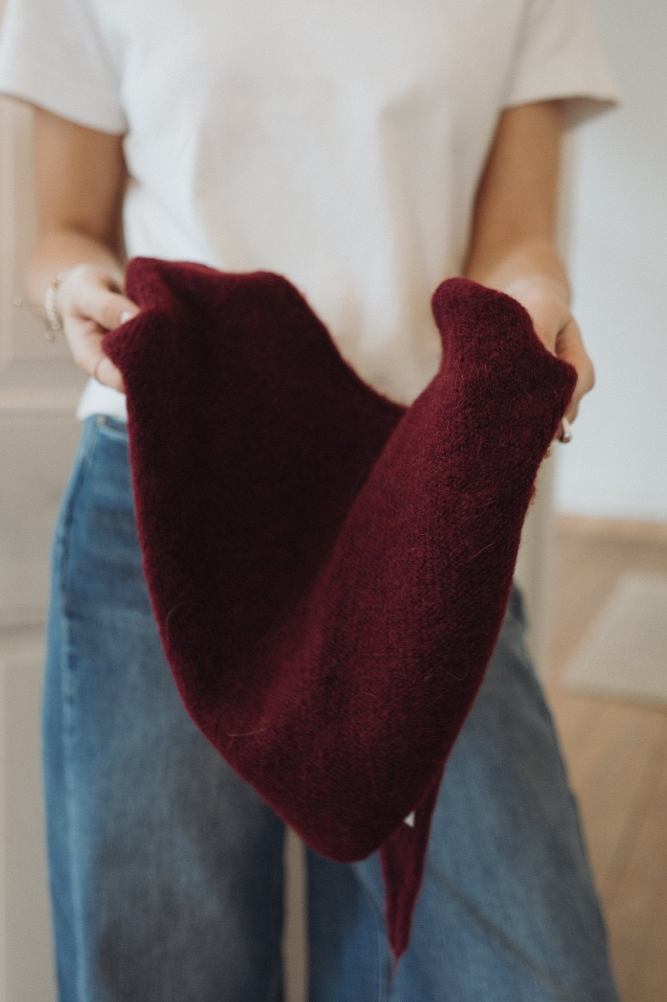 Dreieckstuch "SallyDLL" bordeaux - Dein Lieblingsladen Concept