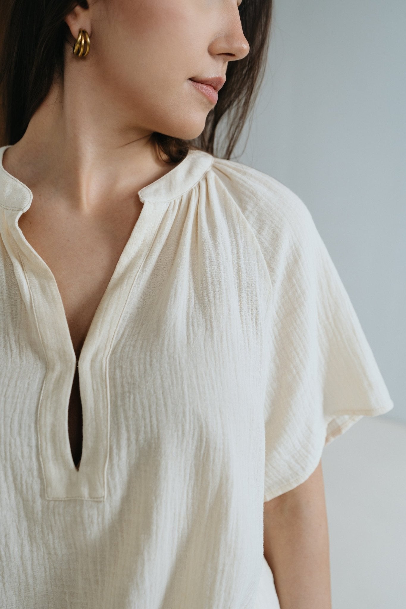Musselinshirt "LoveDLL" buttercream - Dein Lieblingsladen Concept