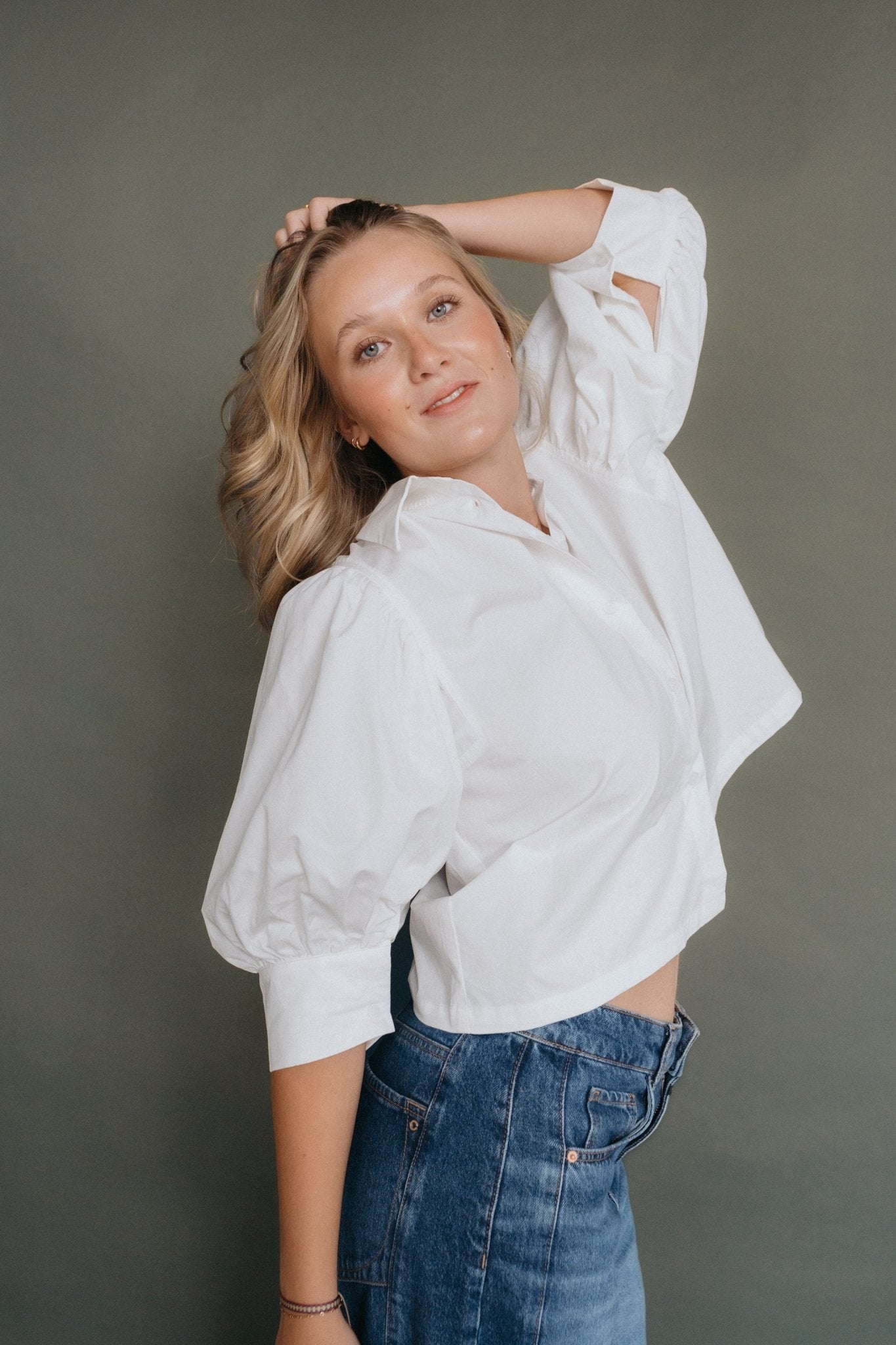 Puffbluse "LarellDLL" white - Dein Lieblingsladen Concept