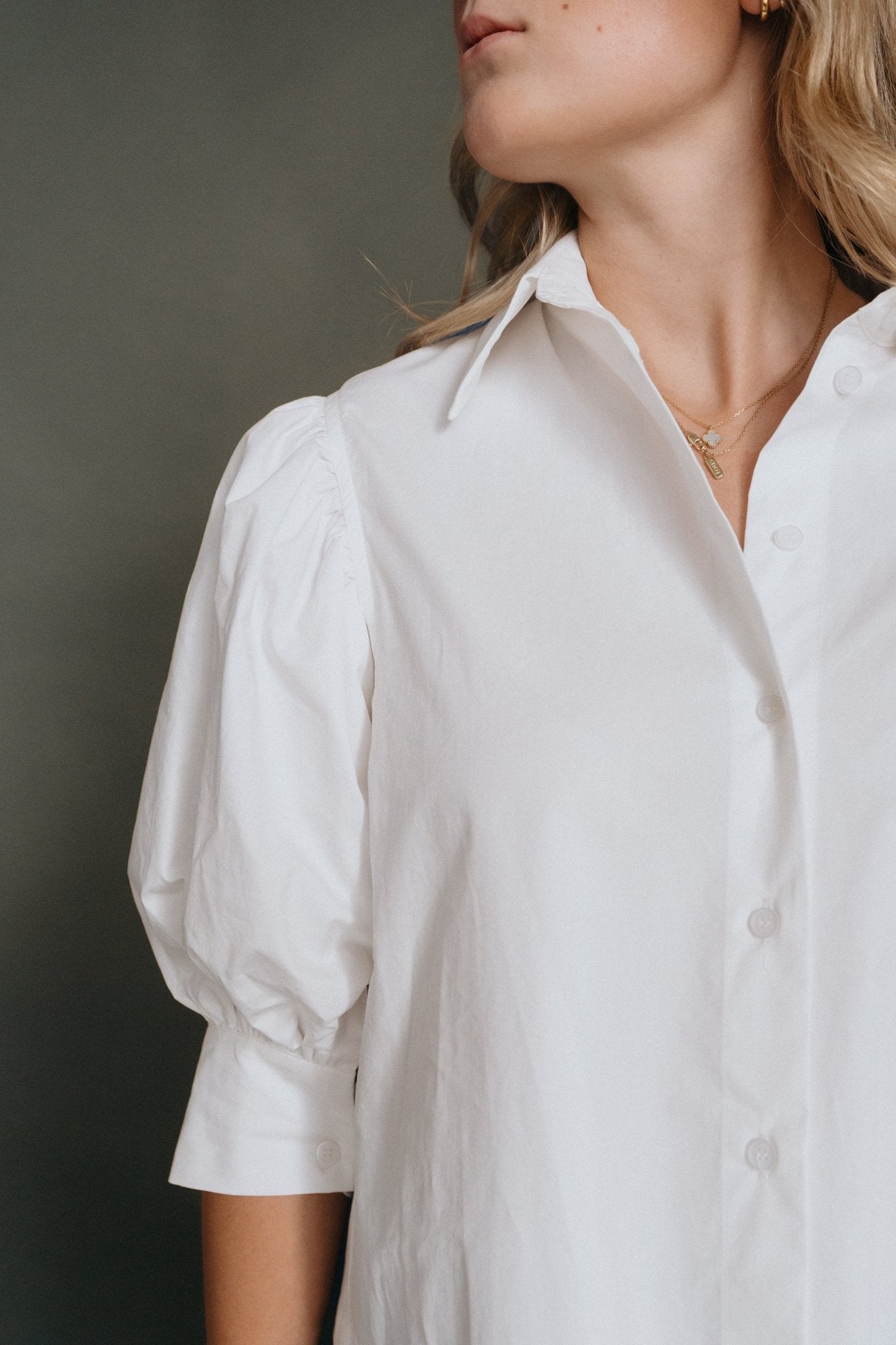 Puffbluse "LarellDLL" white - Dein Lieblingsladen Concept