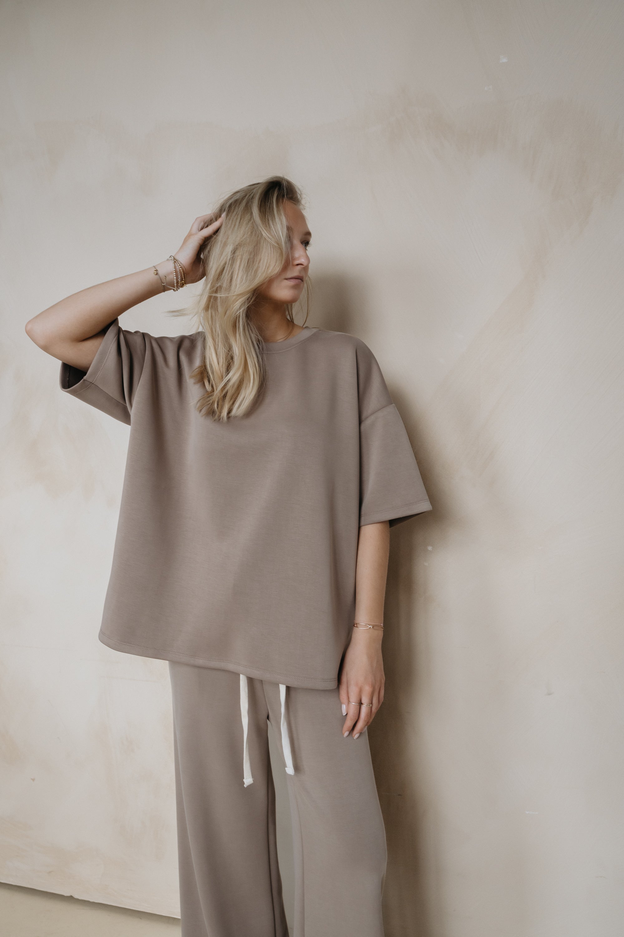 Modalshirt "LovaDLL" taupe