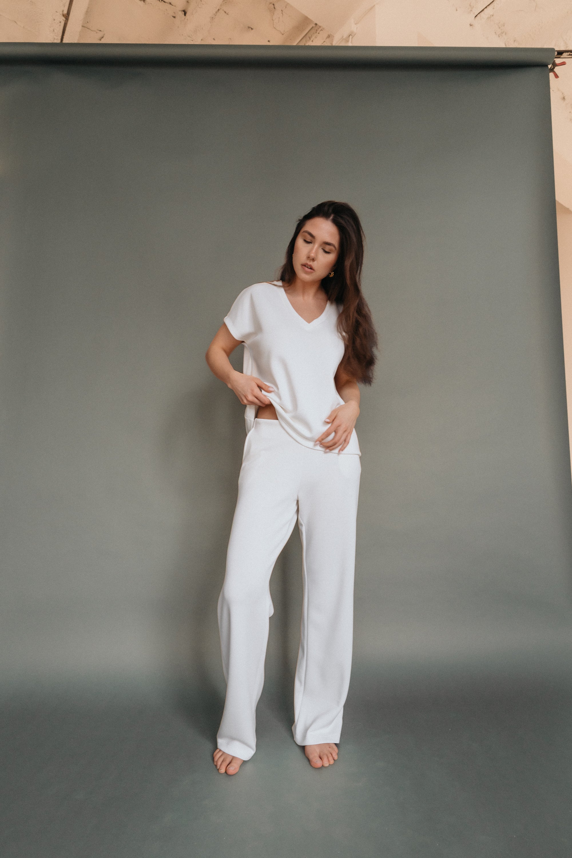 Modalhose "LiviaDLL" offwhite