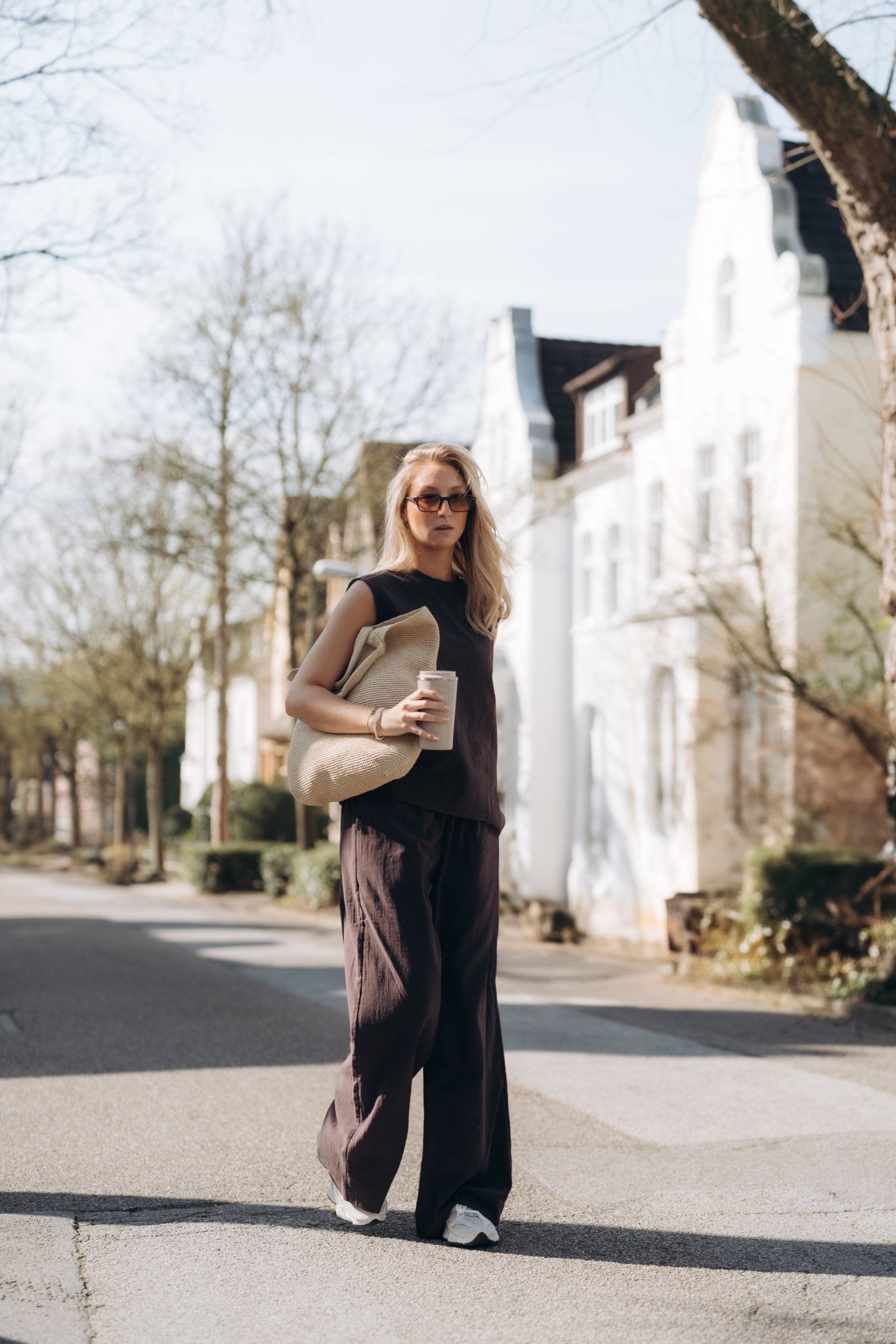 Hose "LeniDLL" brown aubergine - Dein Lieblingsladen Concept