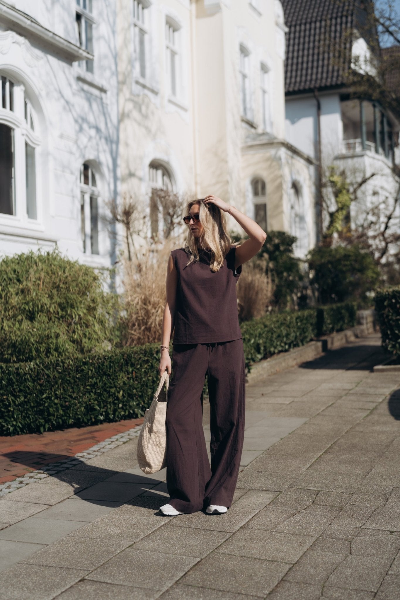 Hose "LeniDLL" brown aubergine - Dein Lieblingsladen Concept