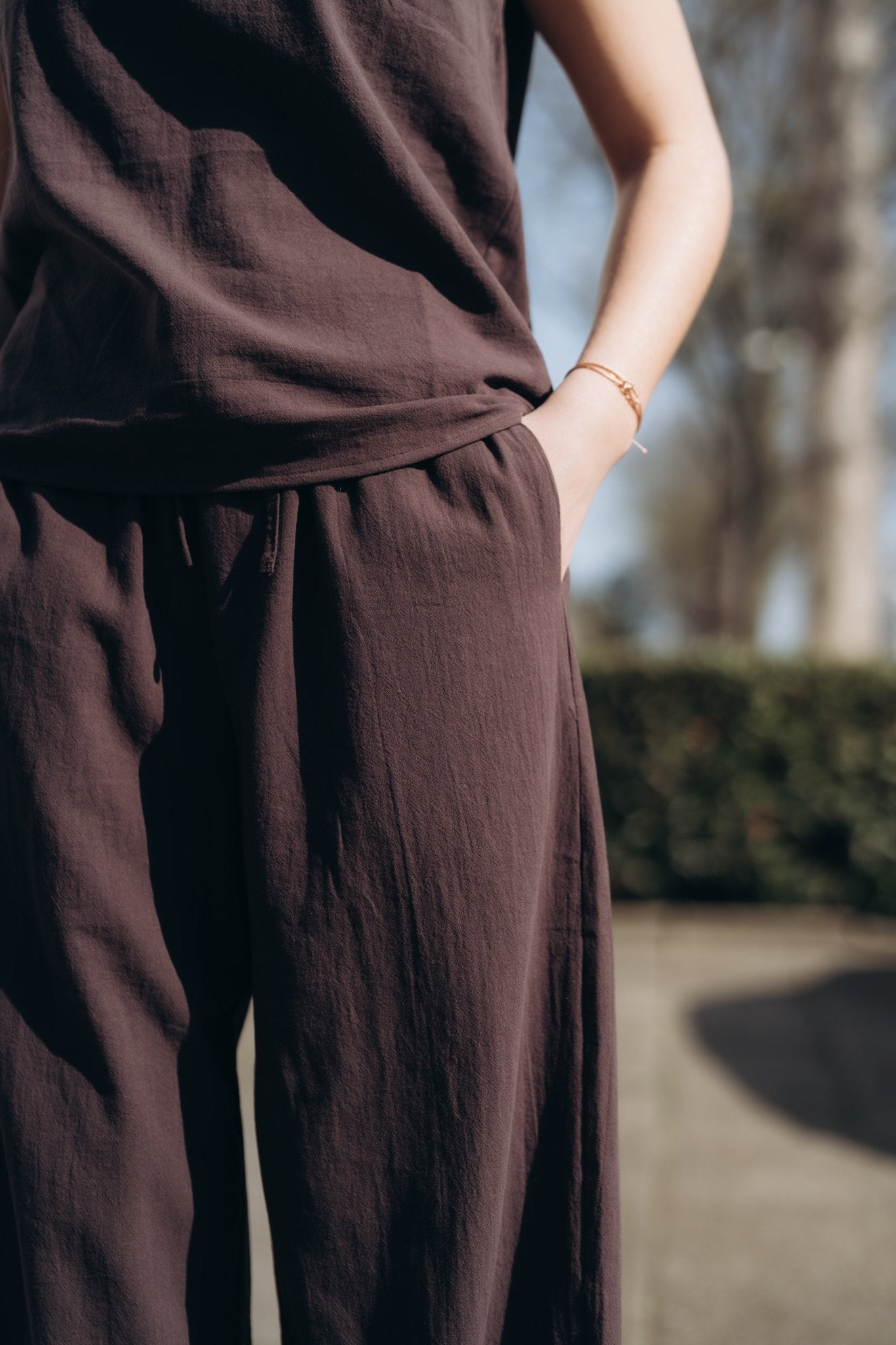 Hose "LeniDLL" brown aubergine - Dein Lieblingsladen Concept