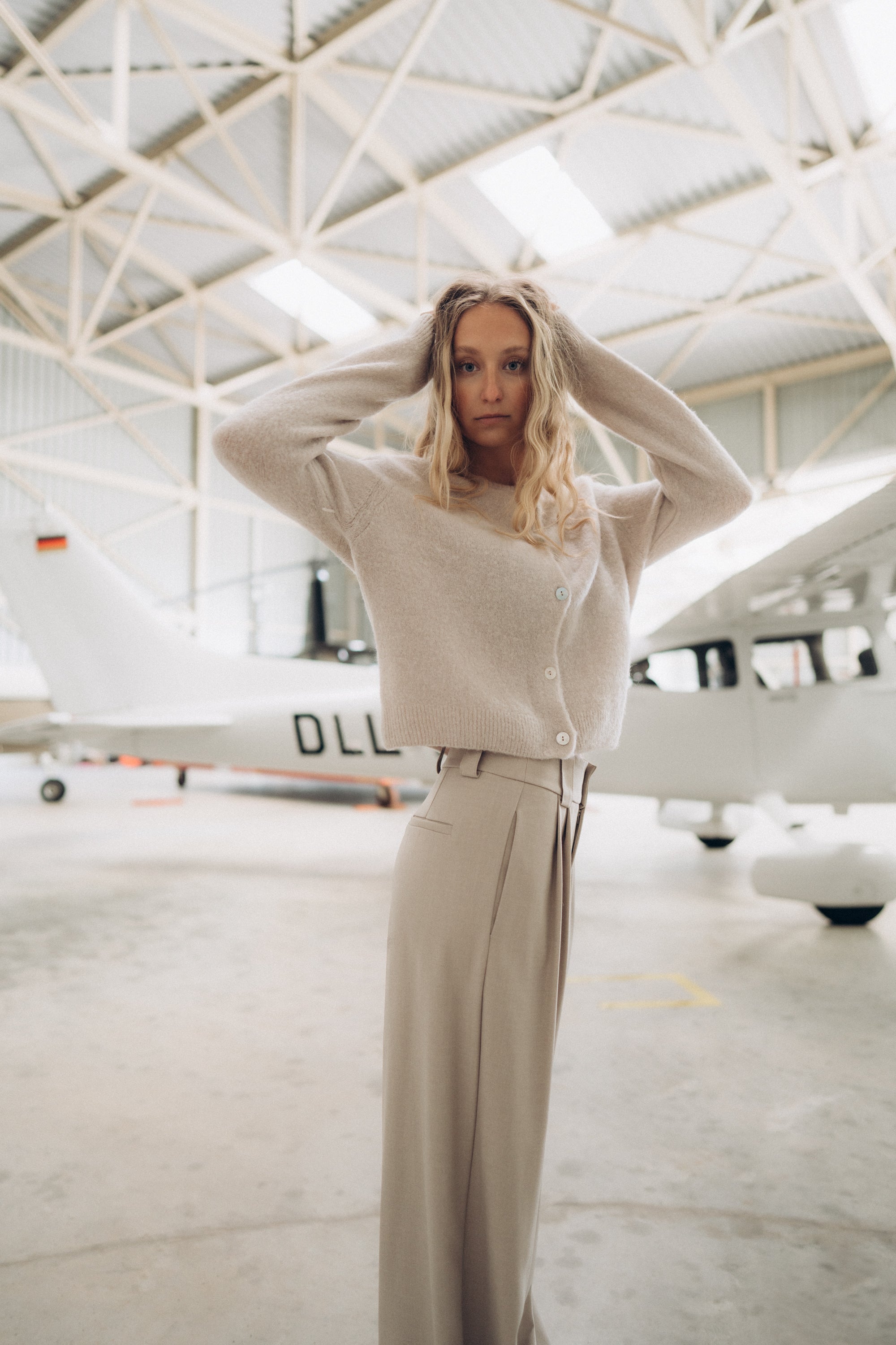 Cardigan „AlfaDLL“ light taupe