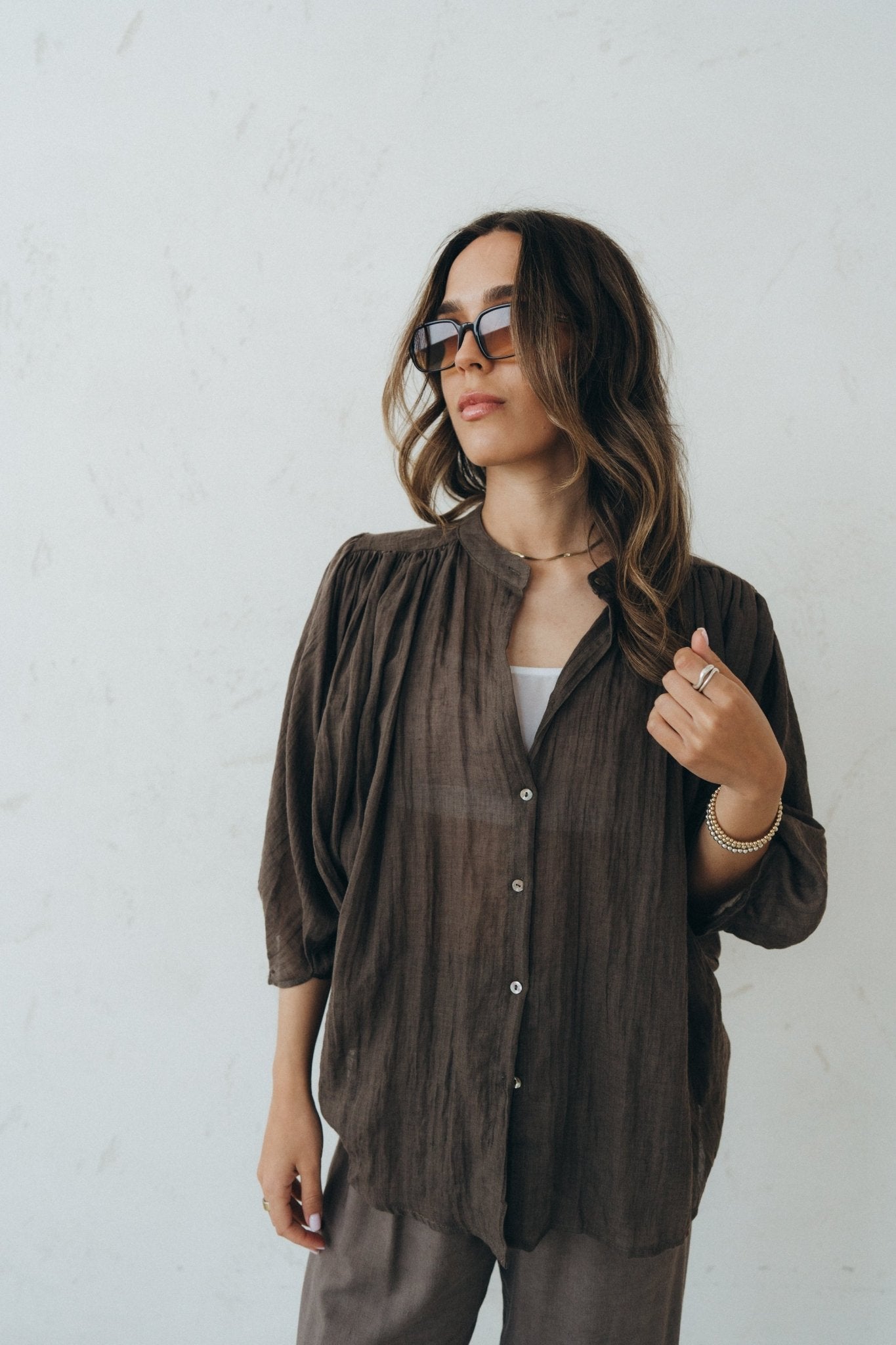 Bluse "VeloraDLL" brown - Dein Lieblingsladen Concept