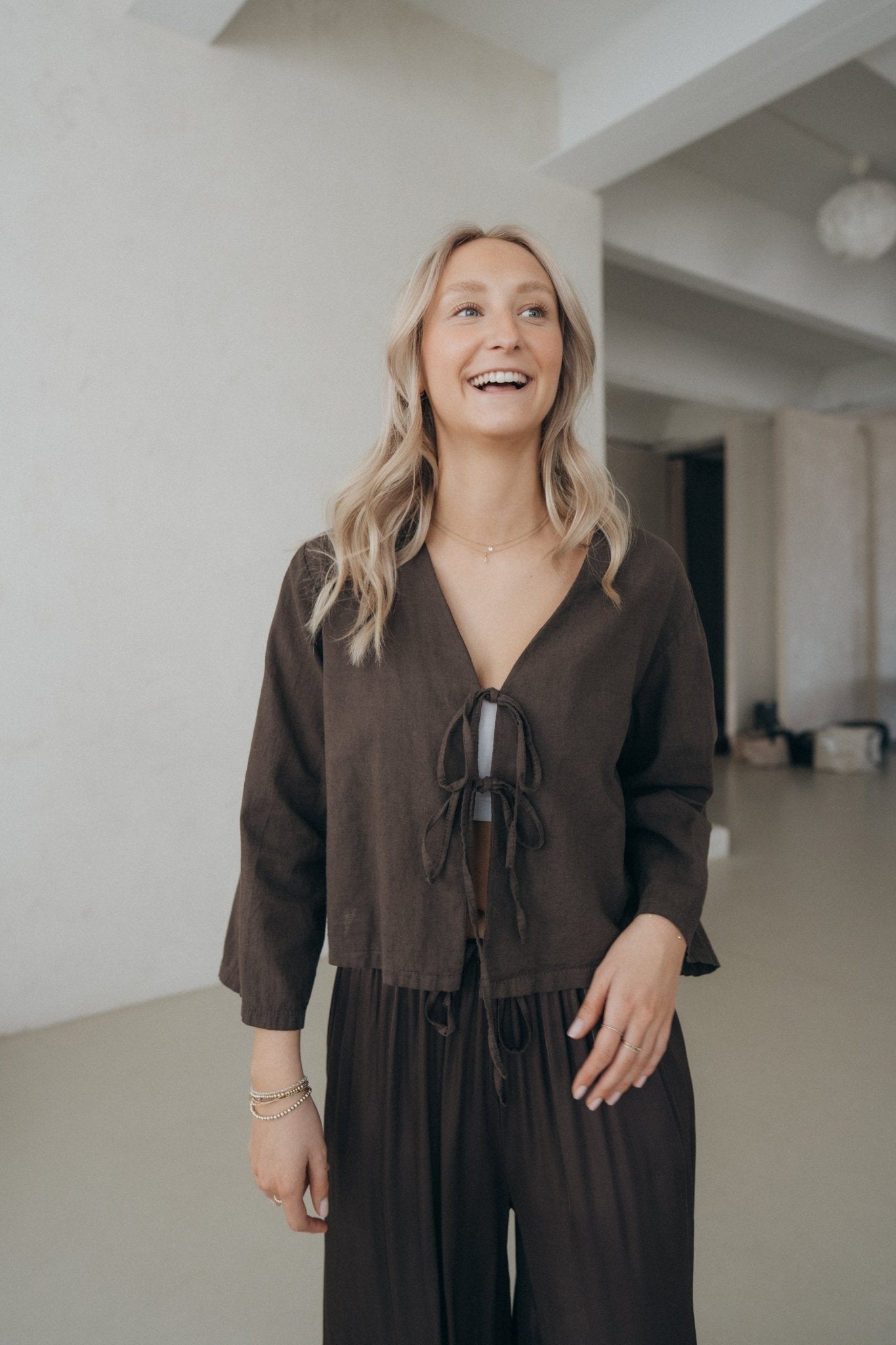 Bluse "SoleilDLL“ dark brown - Dein Lieblingsladen Concept