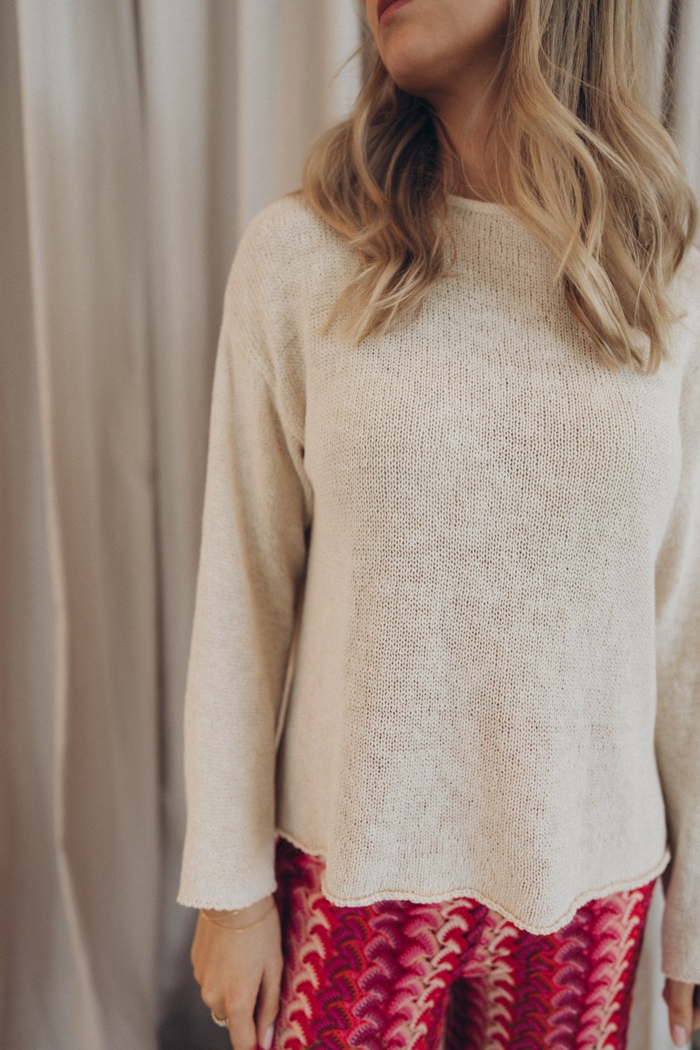 Feinstrickpullover "ValessaDLL" sand - Dein Lieblingsladen Concept