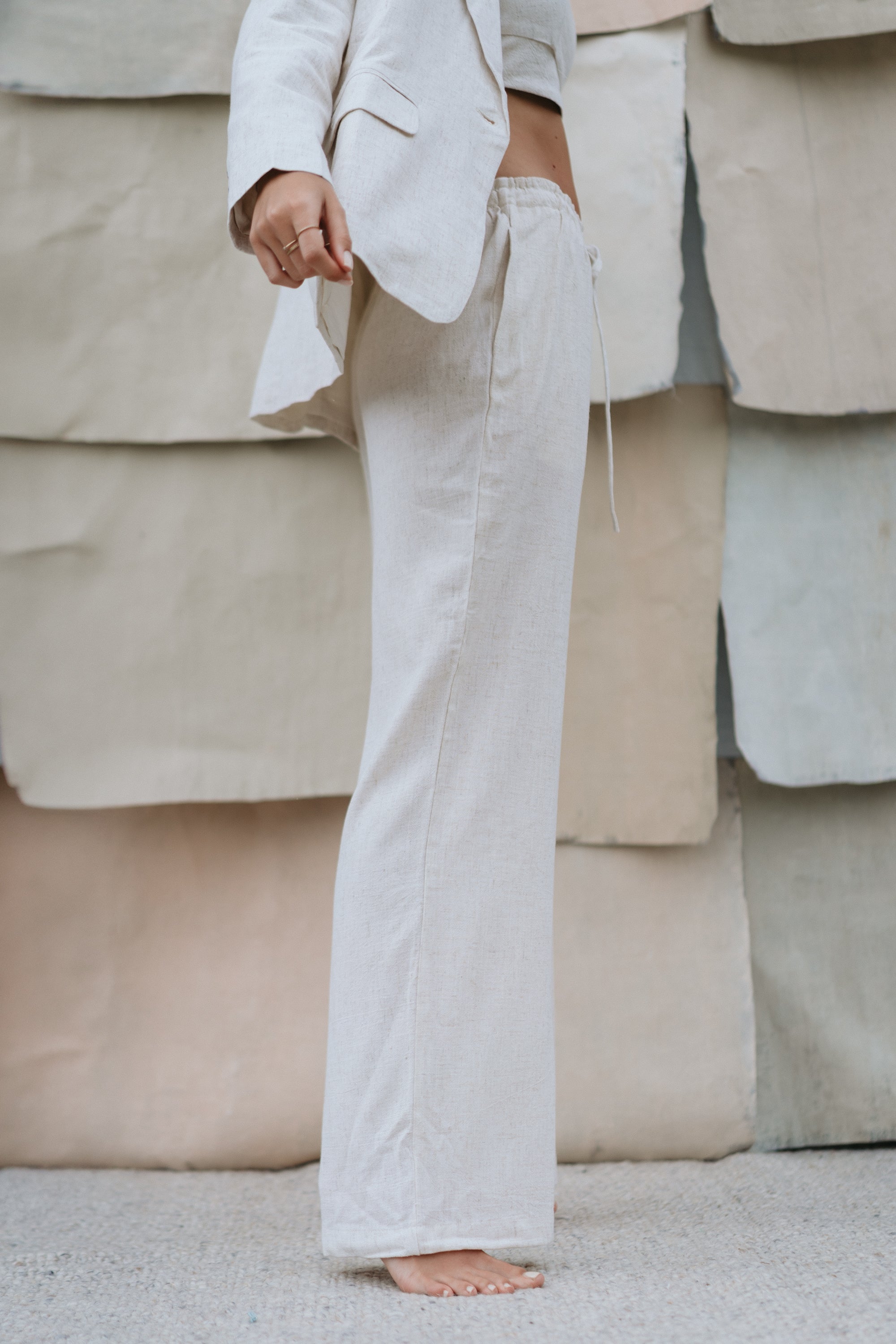 Leinenhose "MaiteDLL" beige