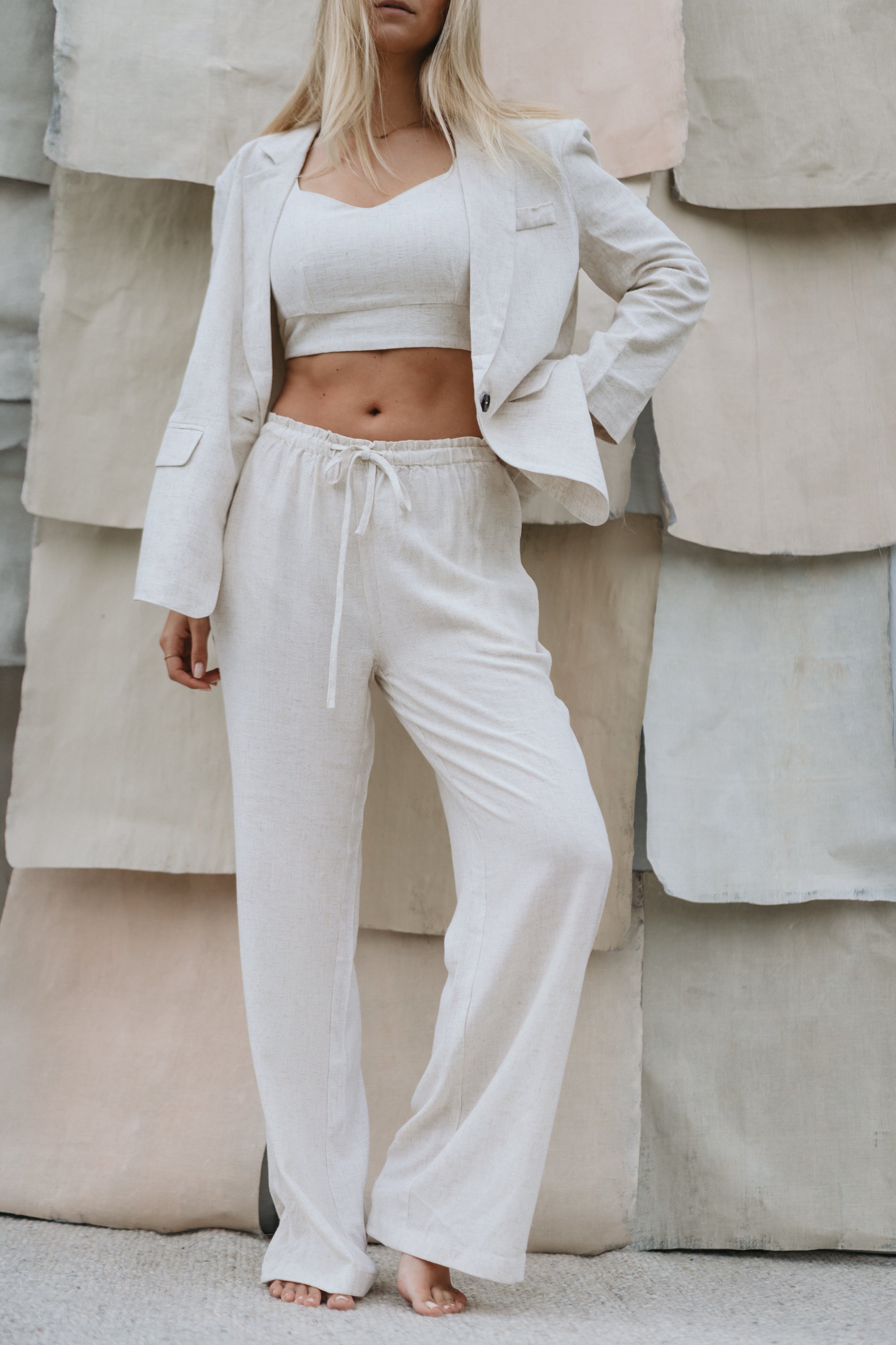 Leinenhose "MaiteDLL" beige