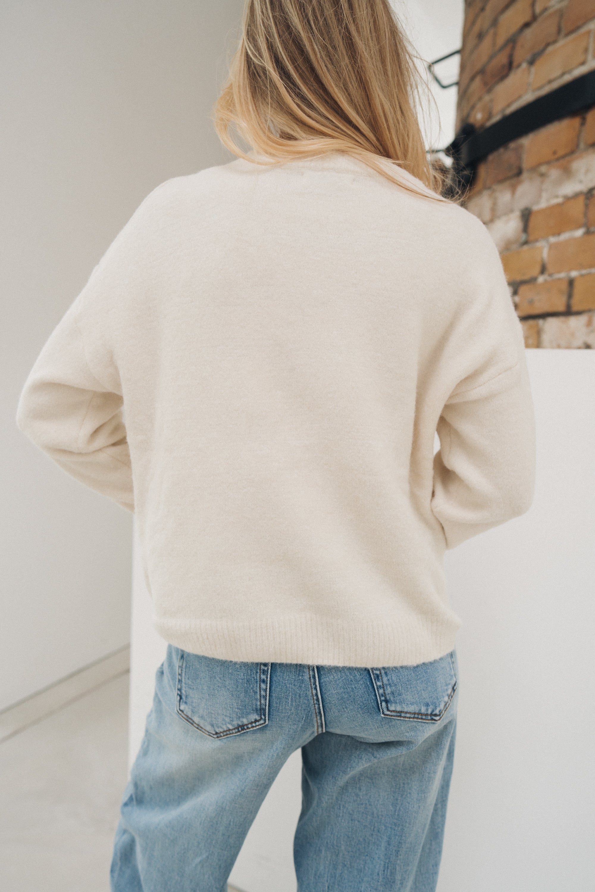 Basic-Pullover "NellyDLL" offwhite
