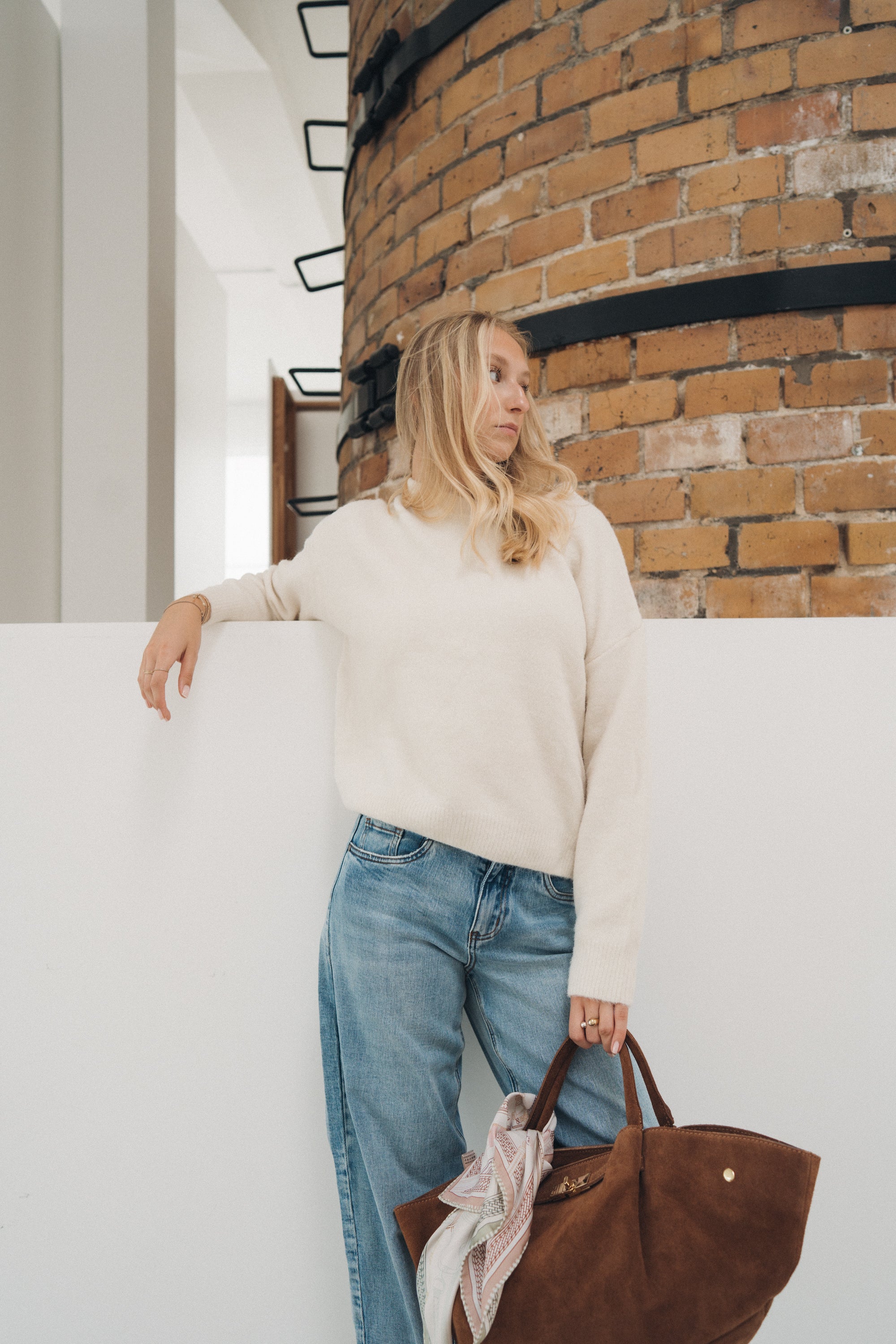 Basic-Pullover "NellyDLL" offwhite