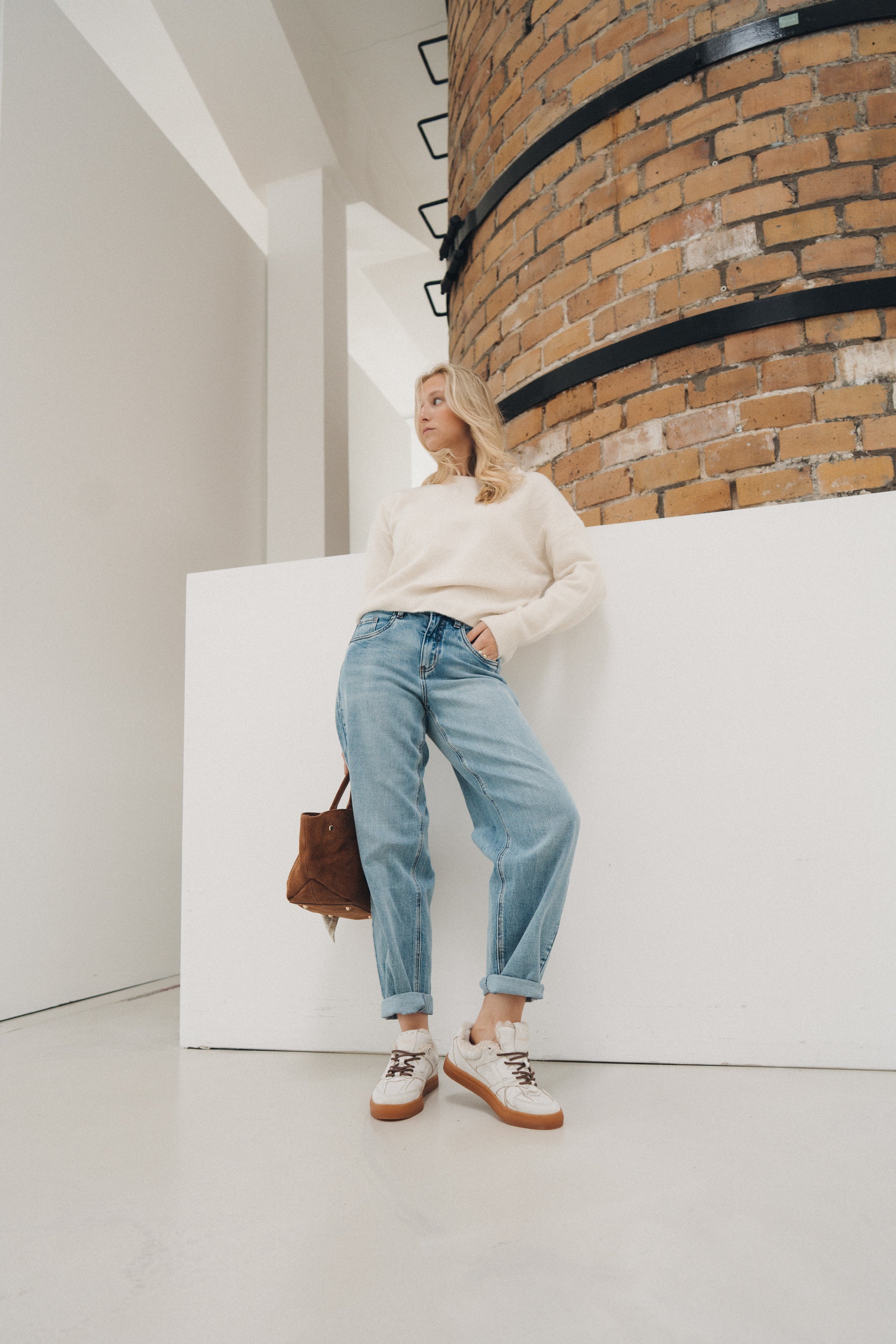Basic-Pullover "NellyDLL" offwhite