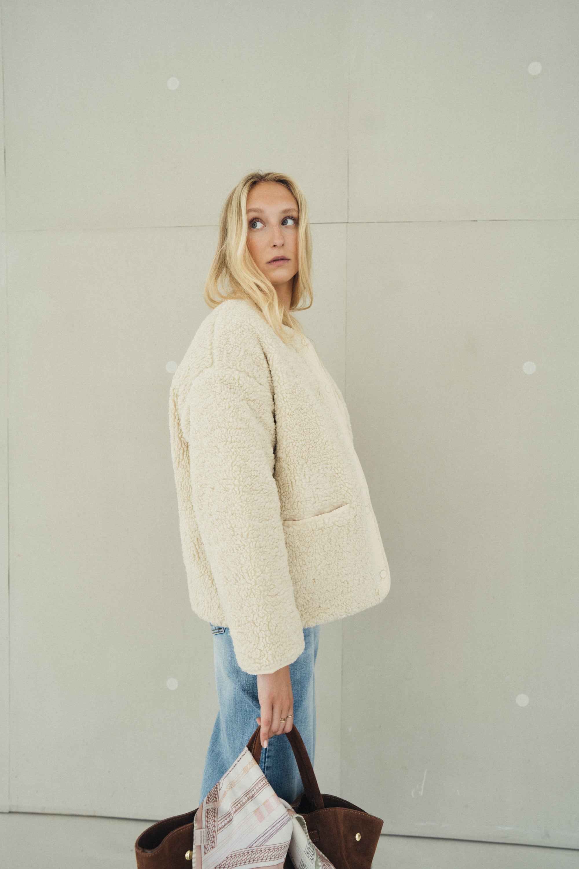 Teddy-Wendejacke "AmeliaDLL" light sand