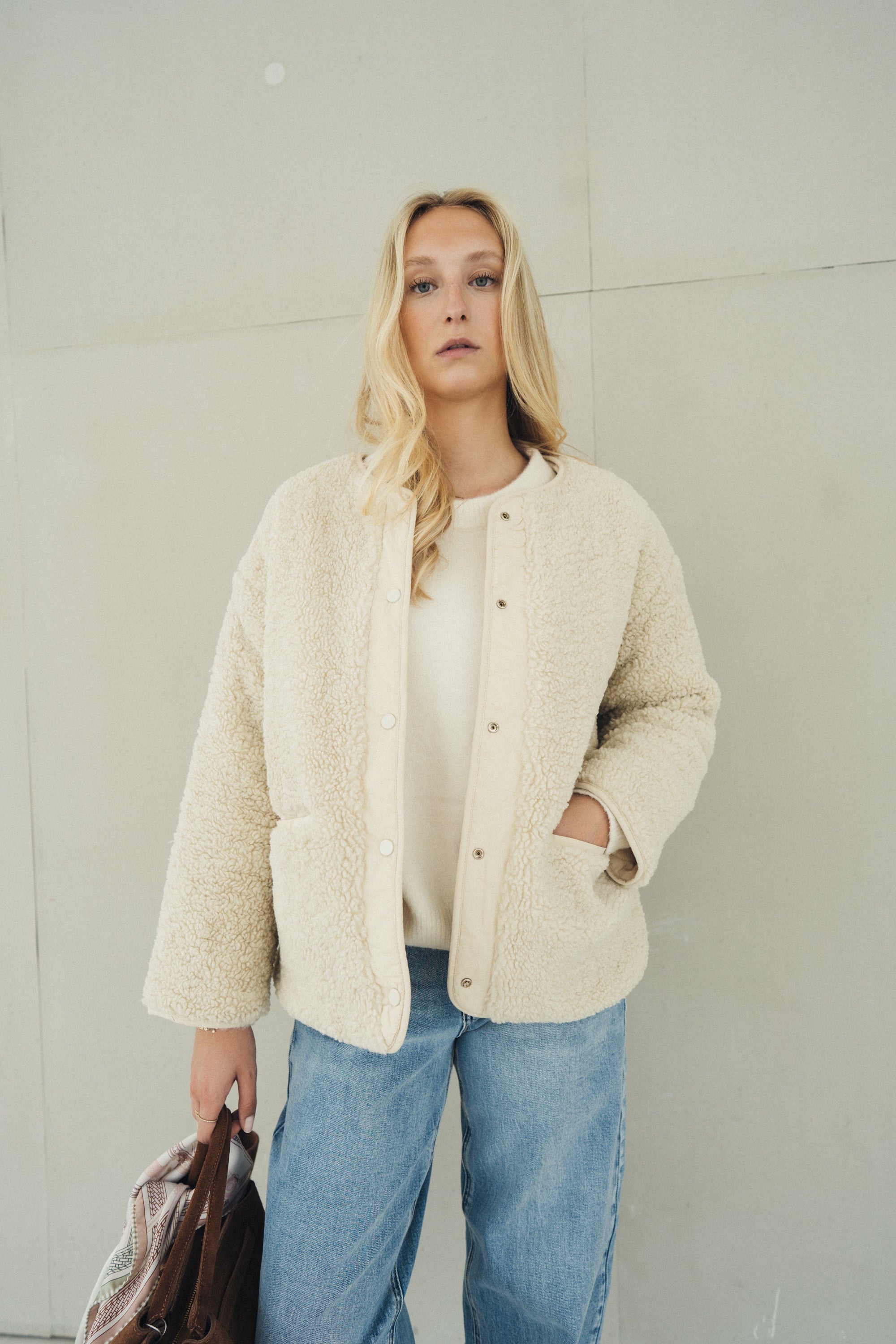 Teddy-Wendejacke "AmeliaDLL" light sand