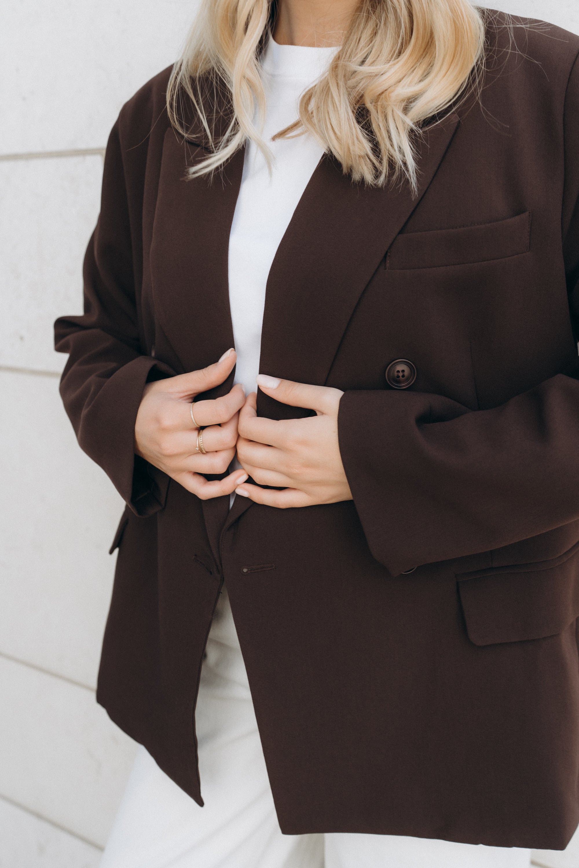 Oversized Blazer "NevaDLL" dark brown