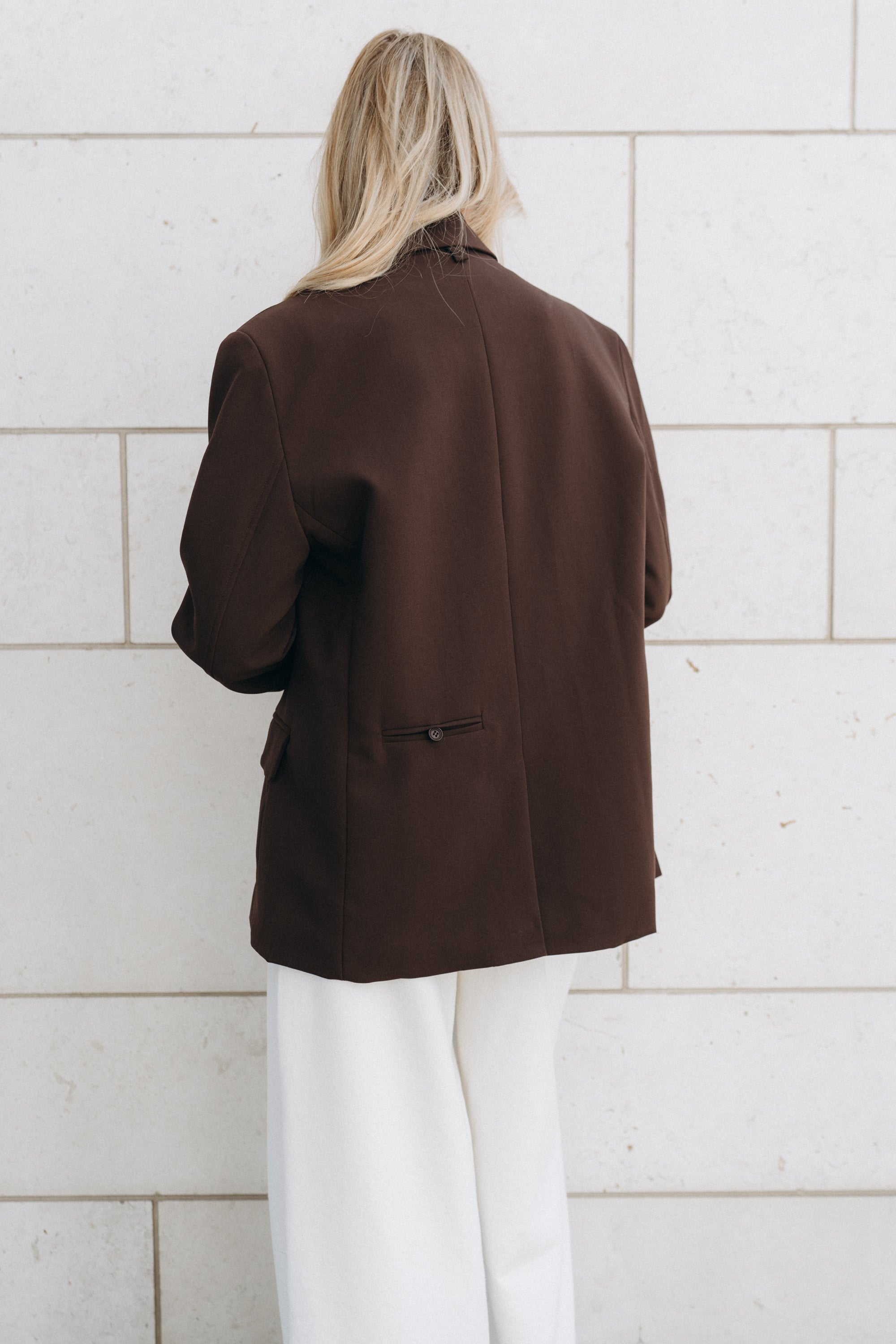 Oversized Blazer "NevaDLL" dark brown