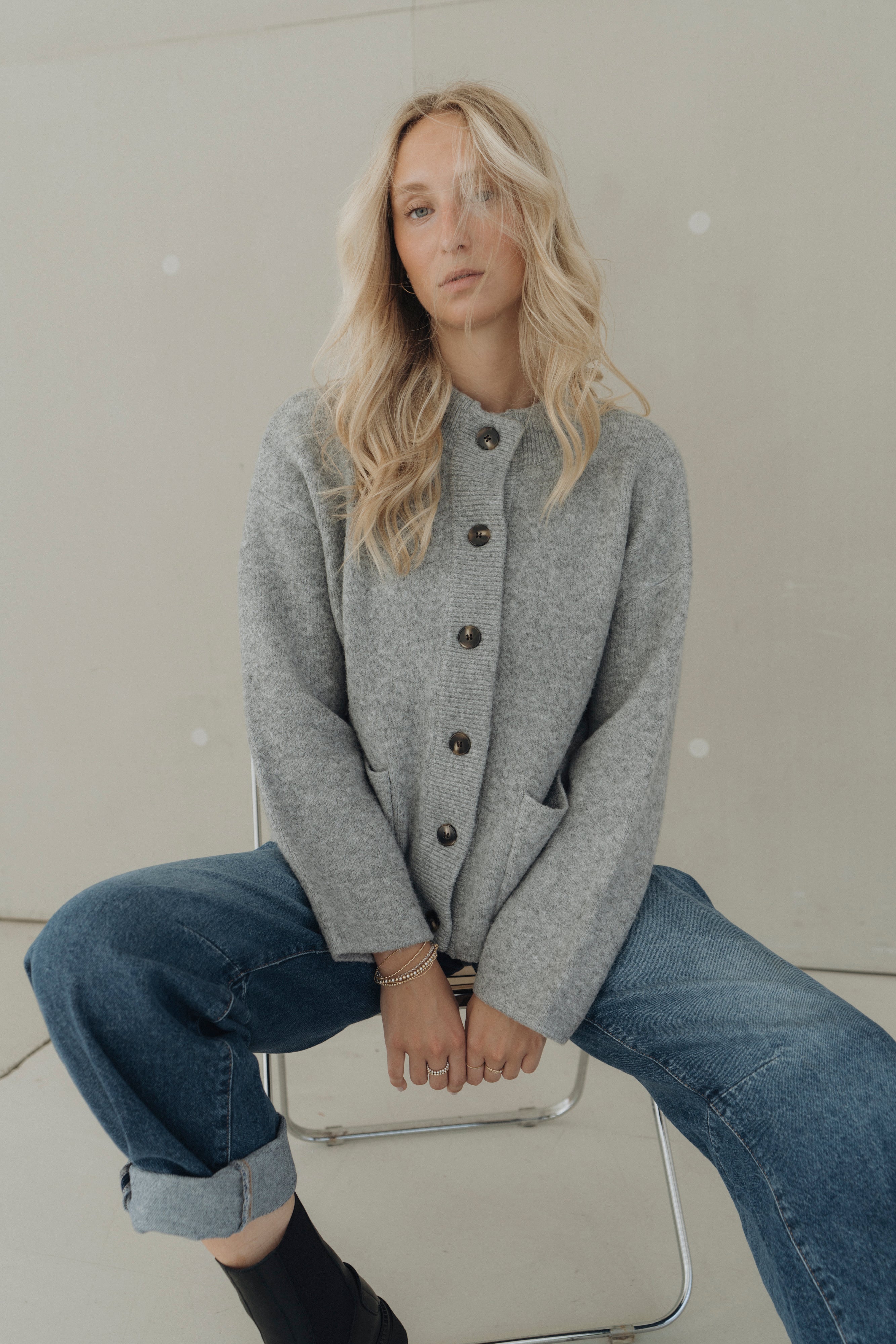 Strickjacke "MarisaDLL" grey