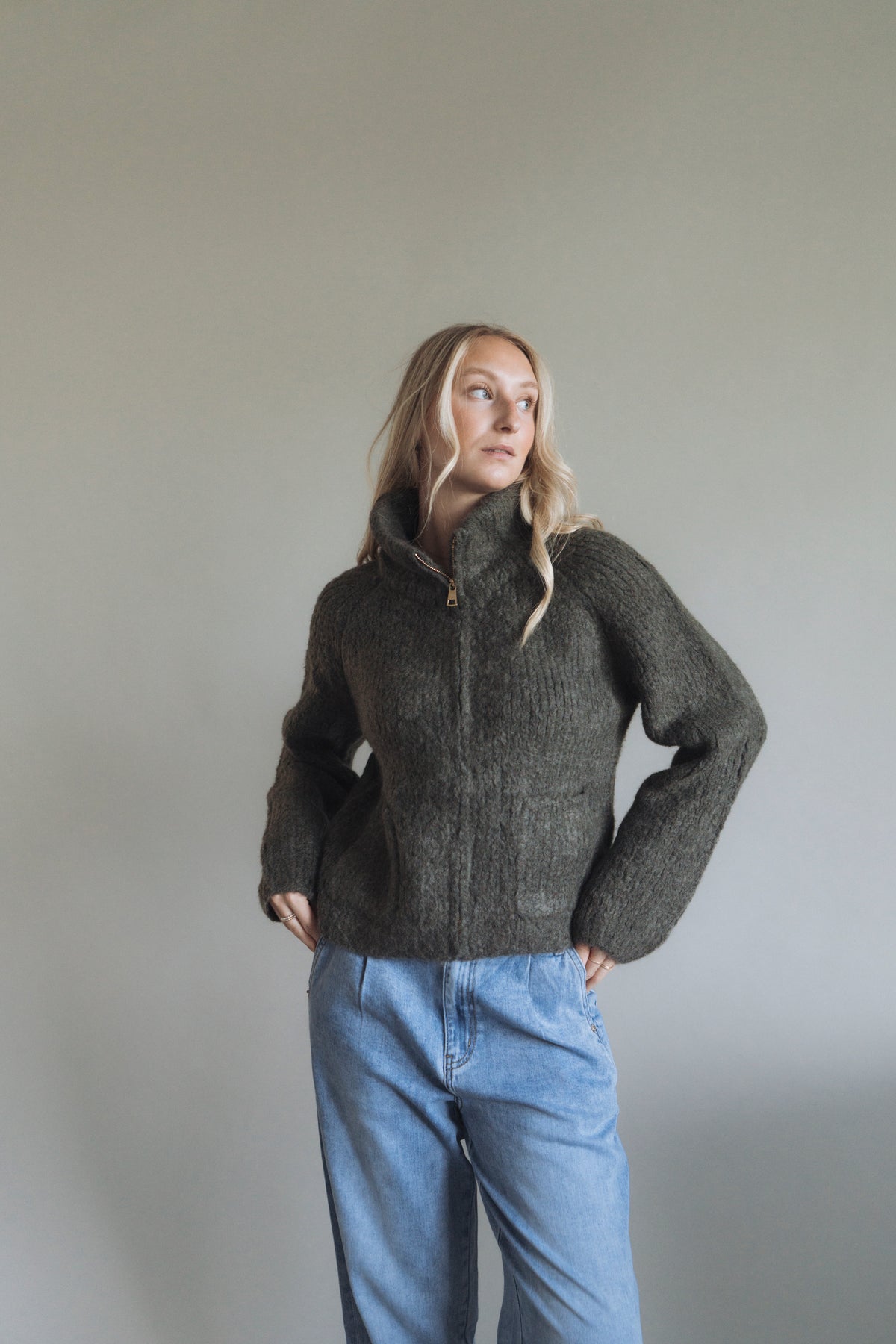 Strickjacke "MetteDLL" khaki