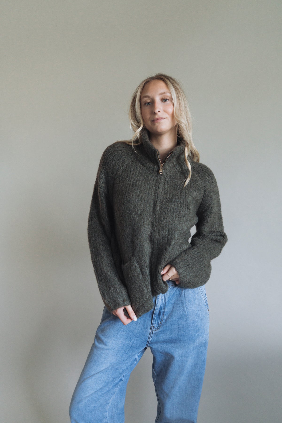 Strickjacke "MetteDLL" khaki