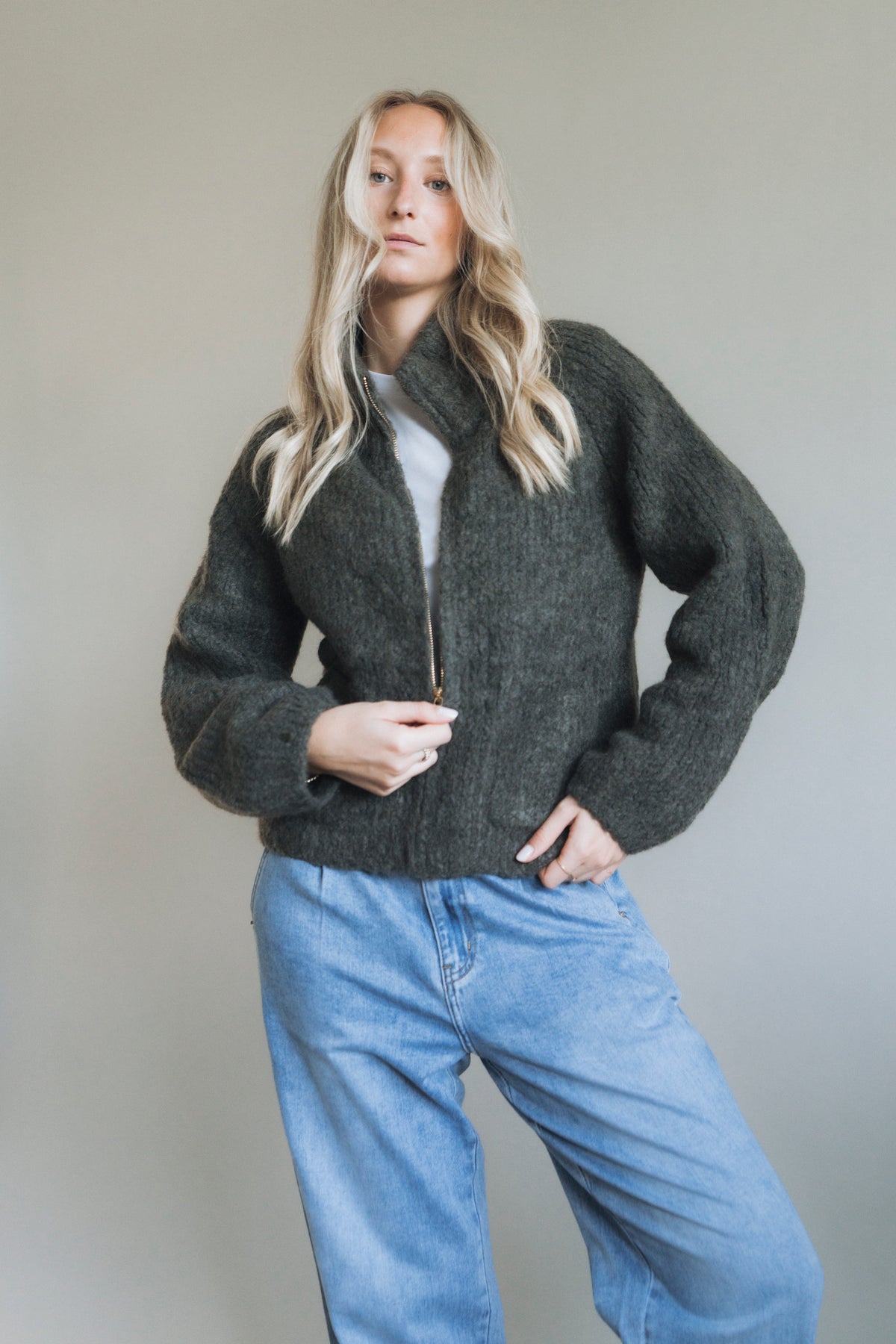 Strickjacke "MetteDLL" khaki