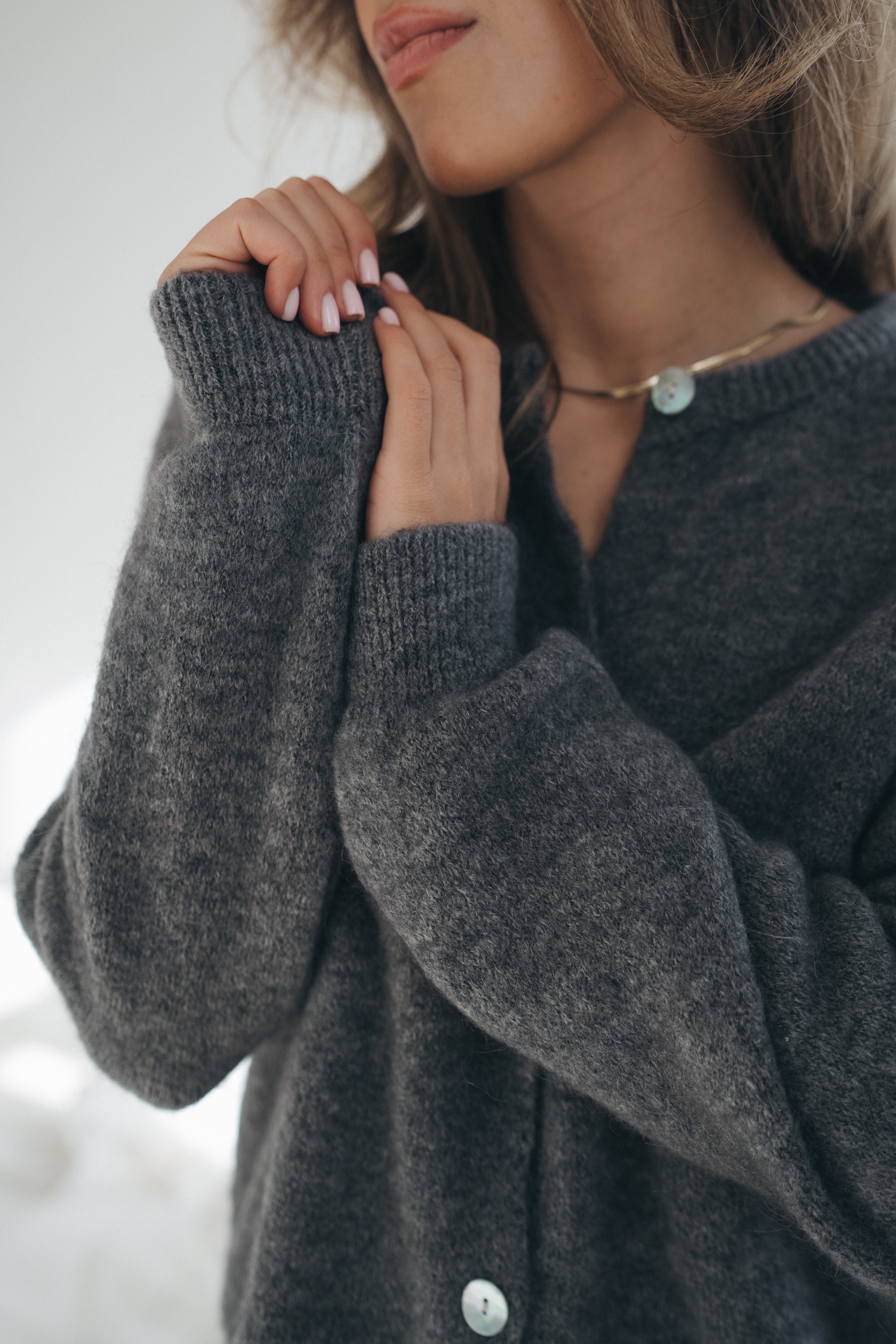 Cardigan „AlfaDLL“ dark grey