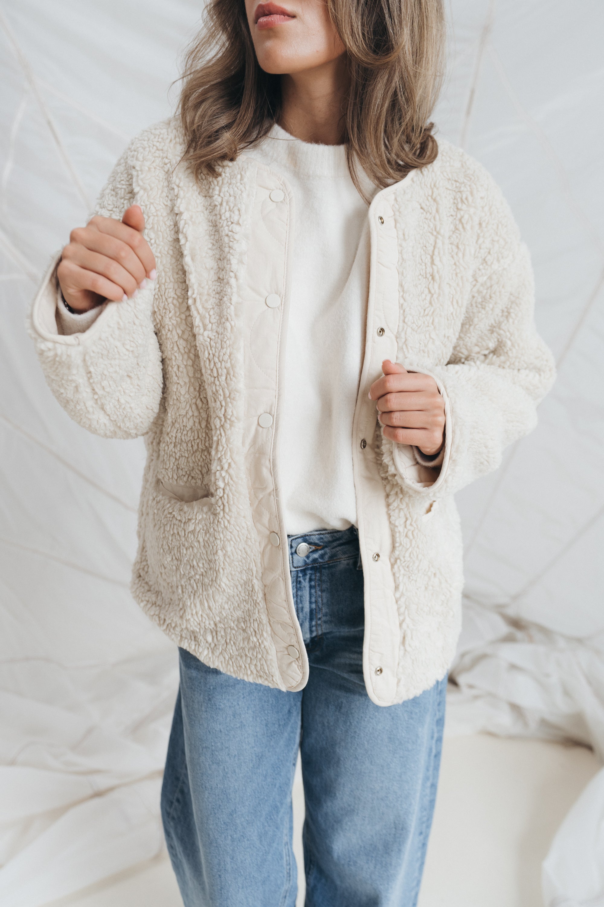 Teddy-Wendejacke "AmeliaDLL" light sand