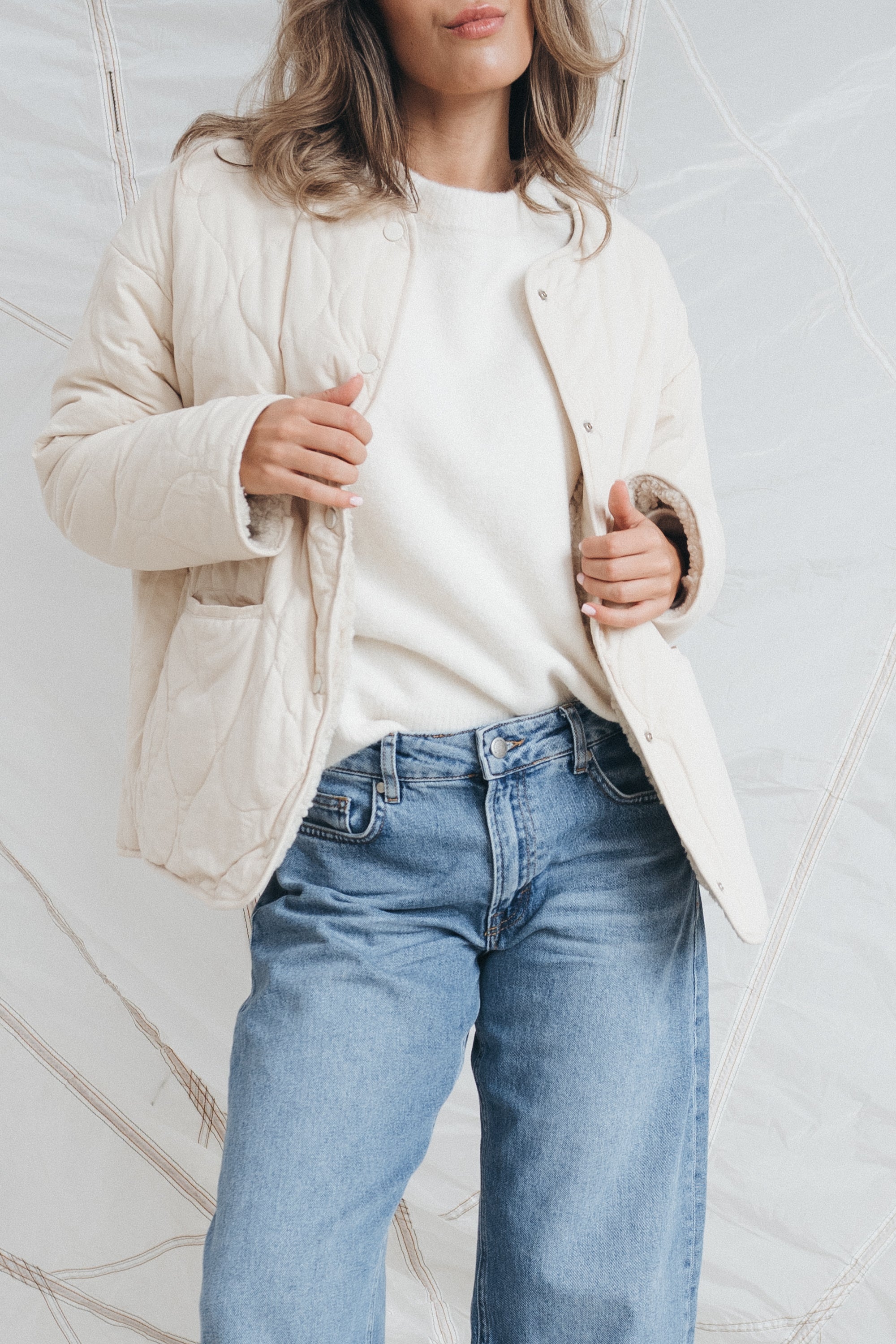 Teddy-Wendejacke "AmeliaDLL" light sand