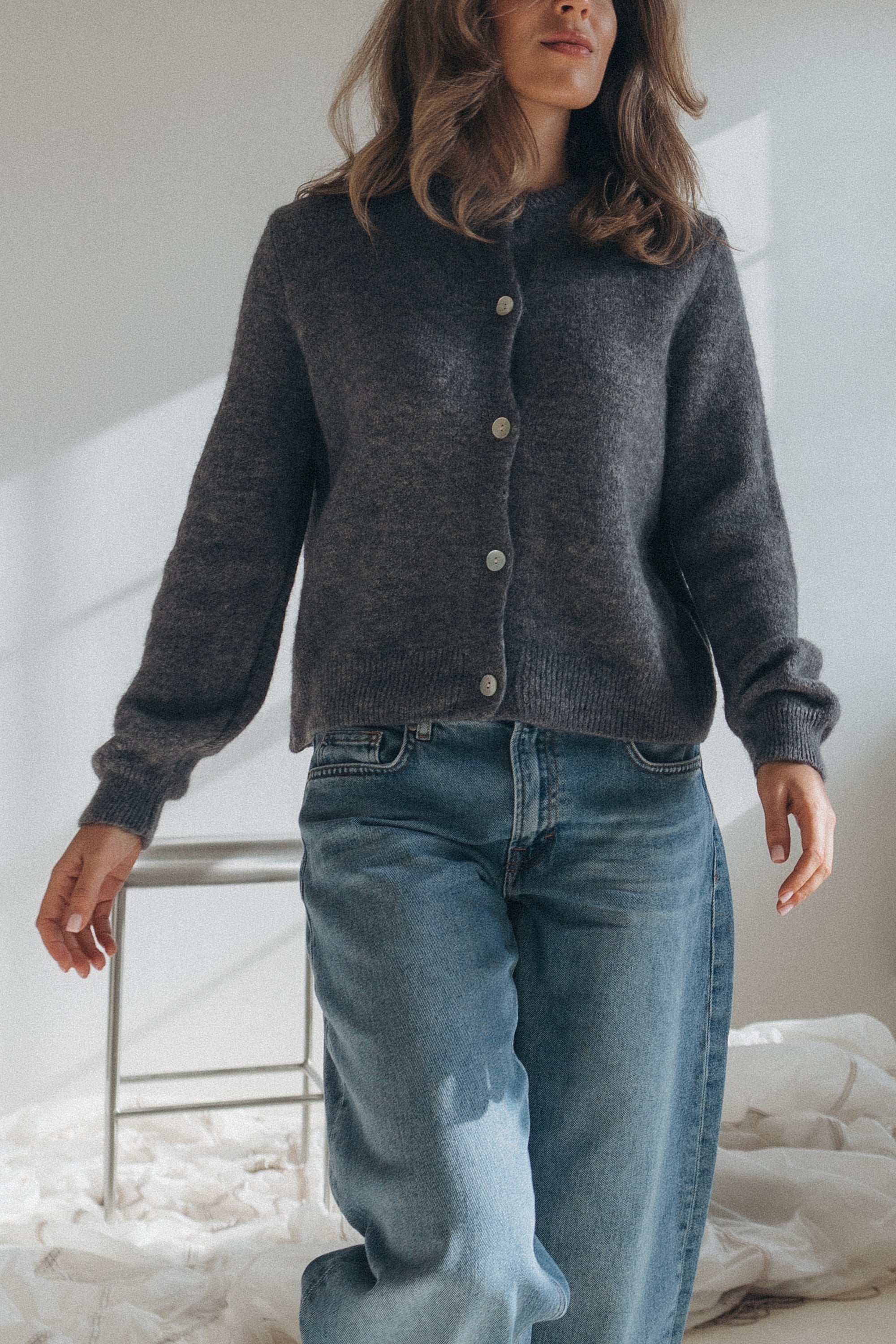 Cardigan „AlfaDLL“ dark grey