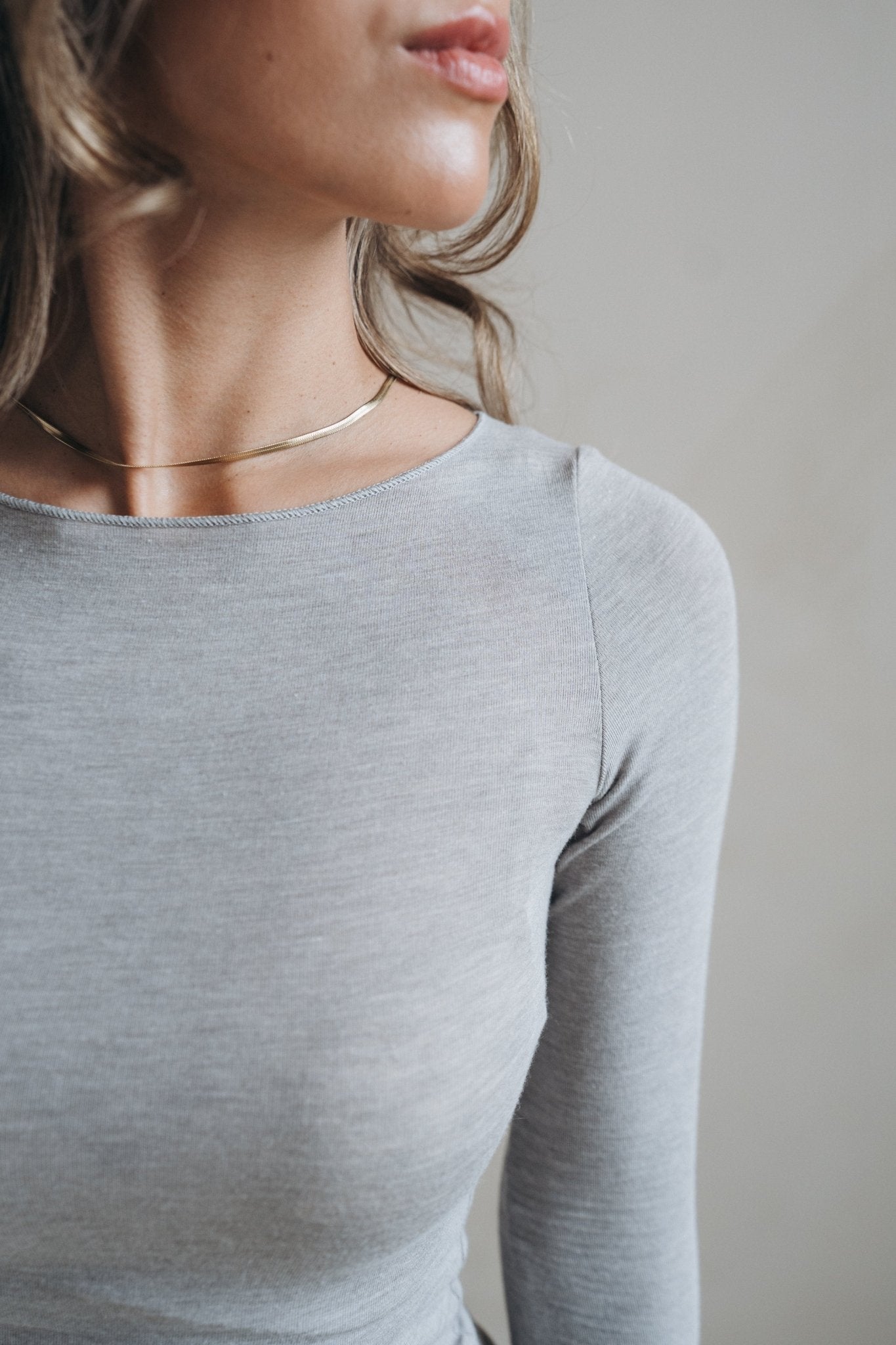 Longsleeve "JonnaDLL" - grey melange - Dein Lieblingsladen Concept