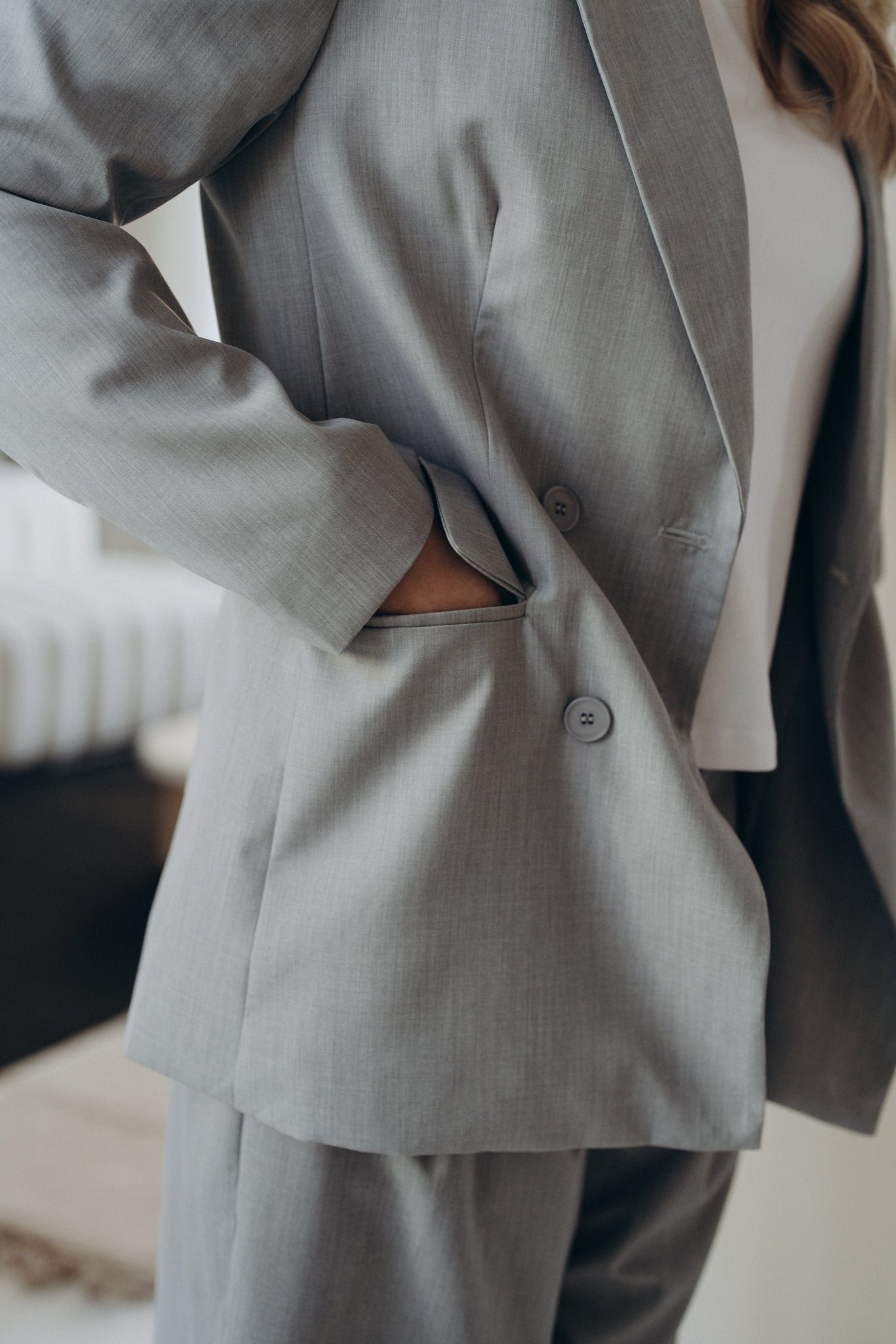 Blazer „CarolineDLL“ light grey - Dein Lieblingsladen Concept