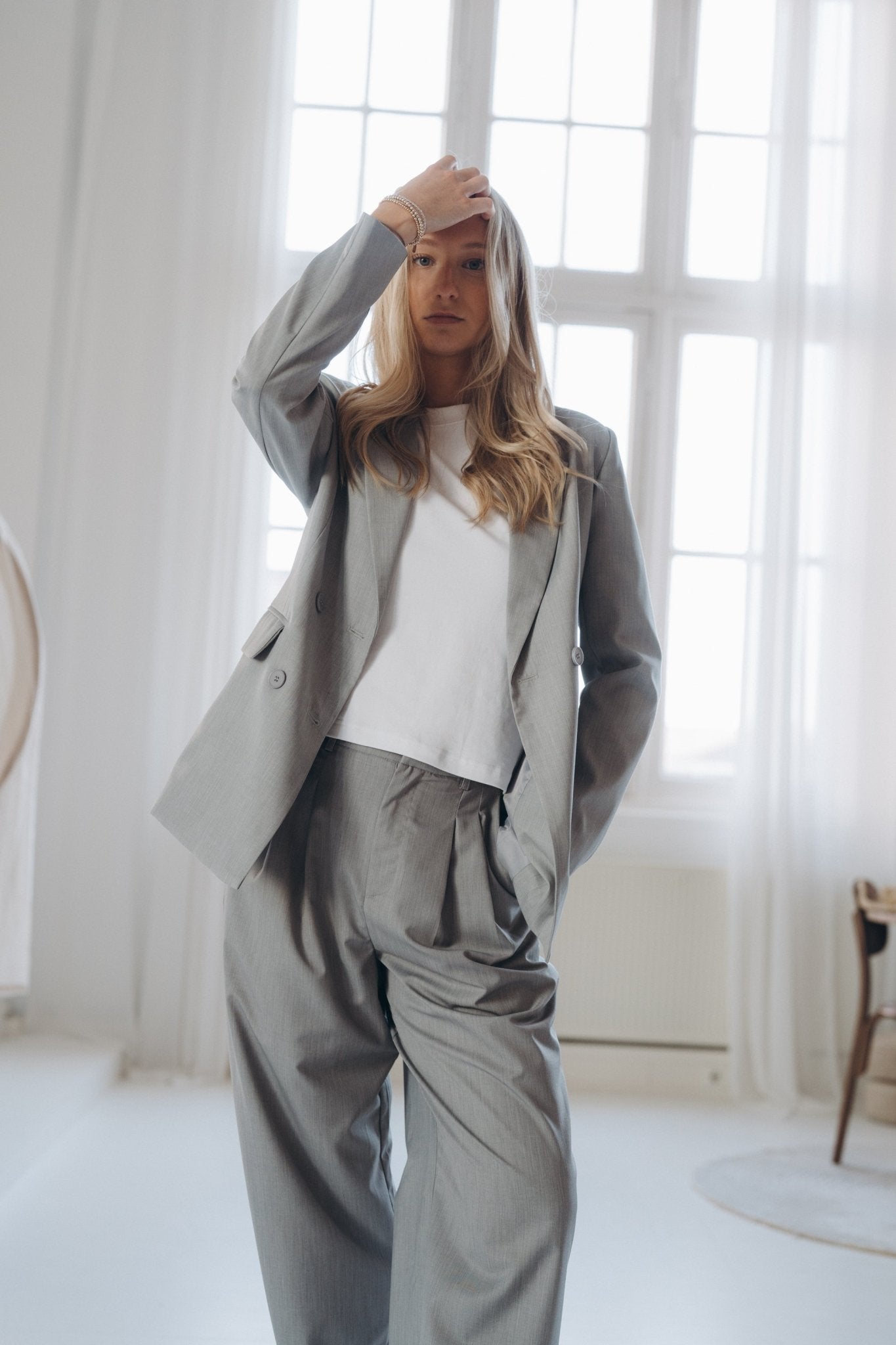 Blazer „CarolineDLL“ light grey - Dein Lieblingsladen Concept
