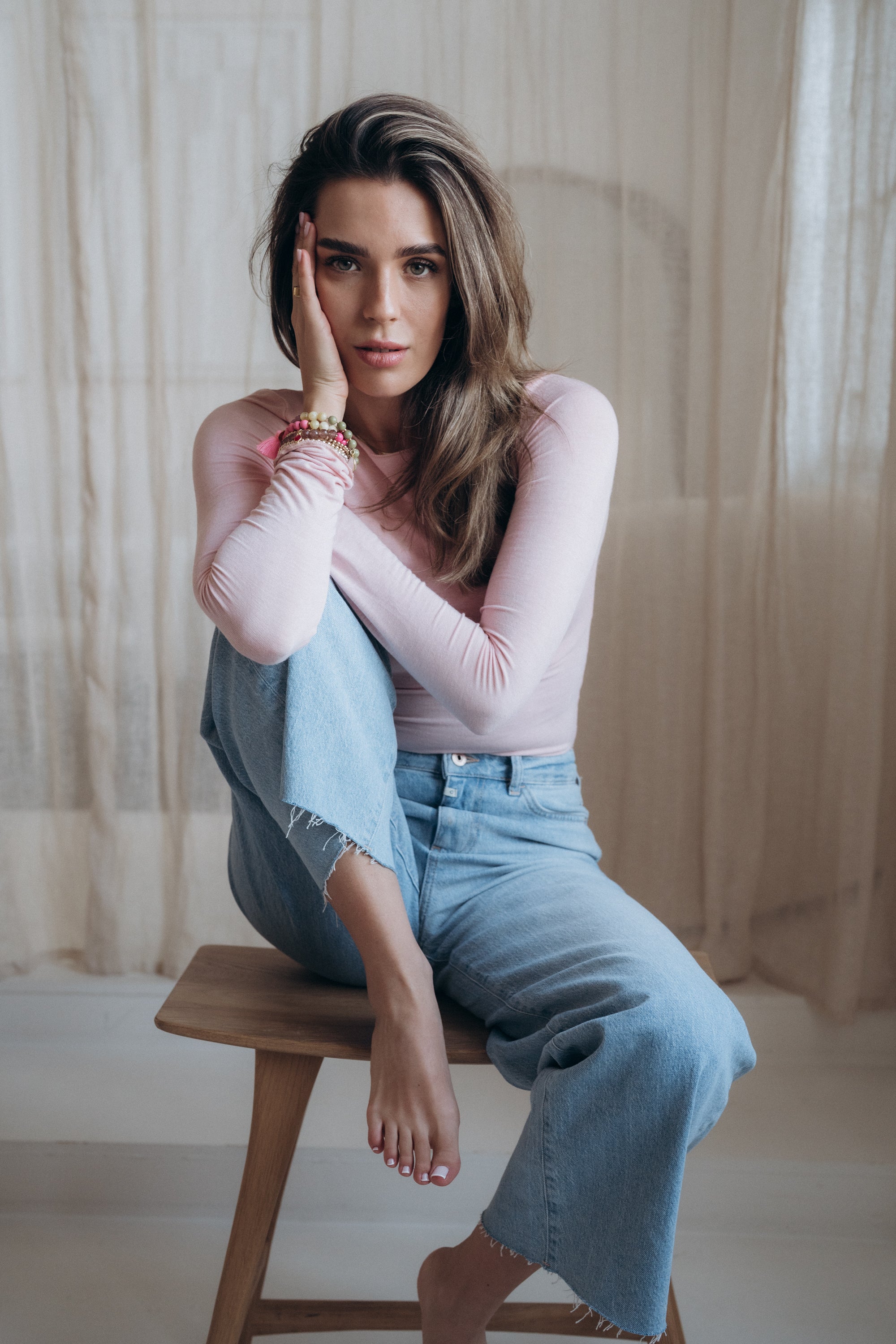 Longsleeve "JonnaDLL"-puderrosa